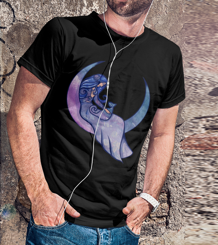 Moon Goddess Cat Person Moon Child Celestial T-Shirt