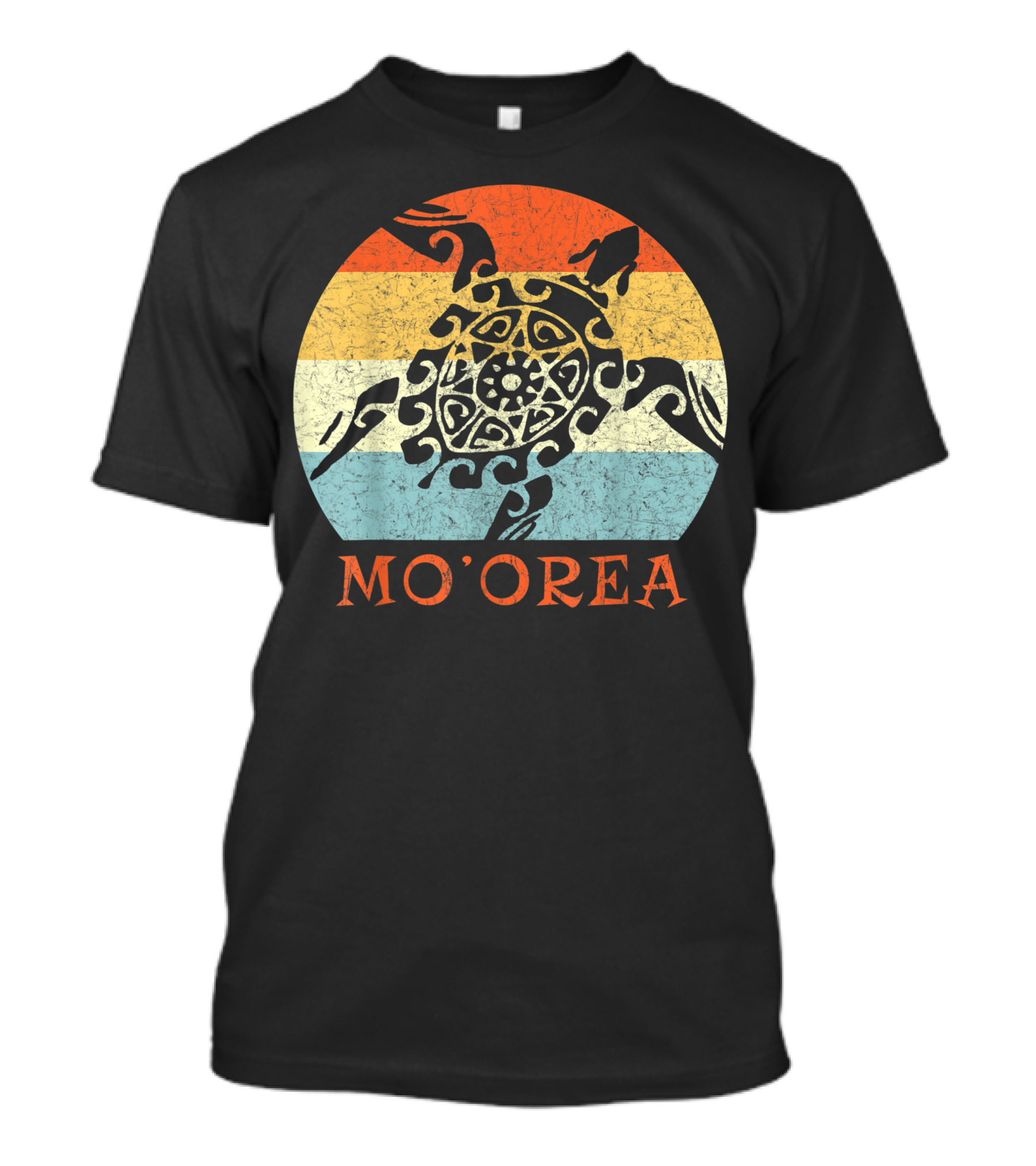 Moorea Vintage Style Turtle Beach Paradise T-Shirt
