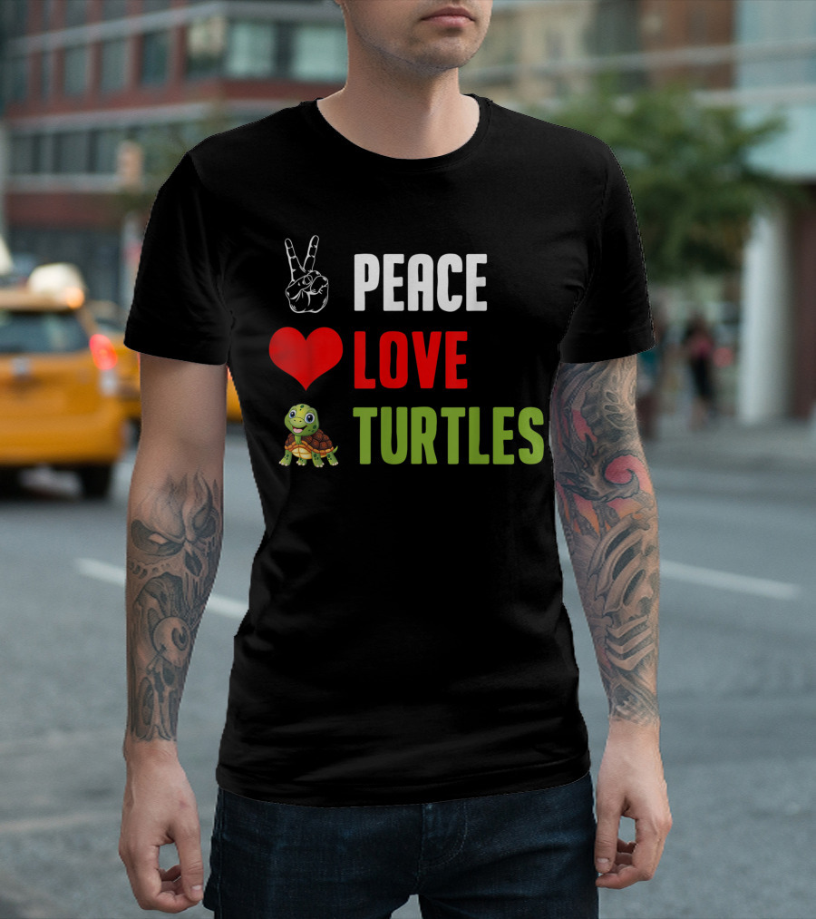Peace Love Turtles Sea Turtle T-Shirt