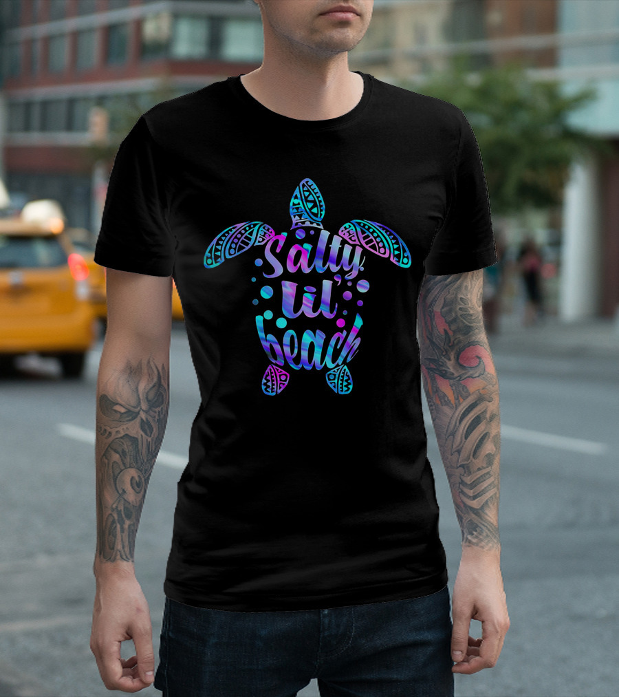 Salty Lil Beach Turtle Ocean Vibes T-Shirt