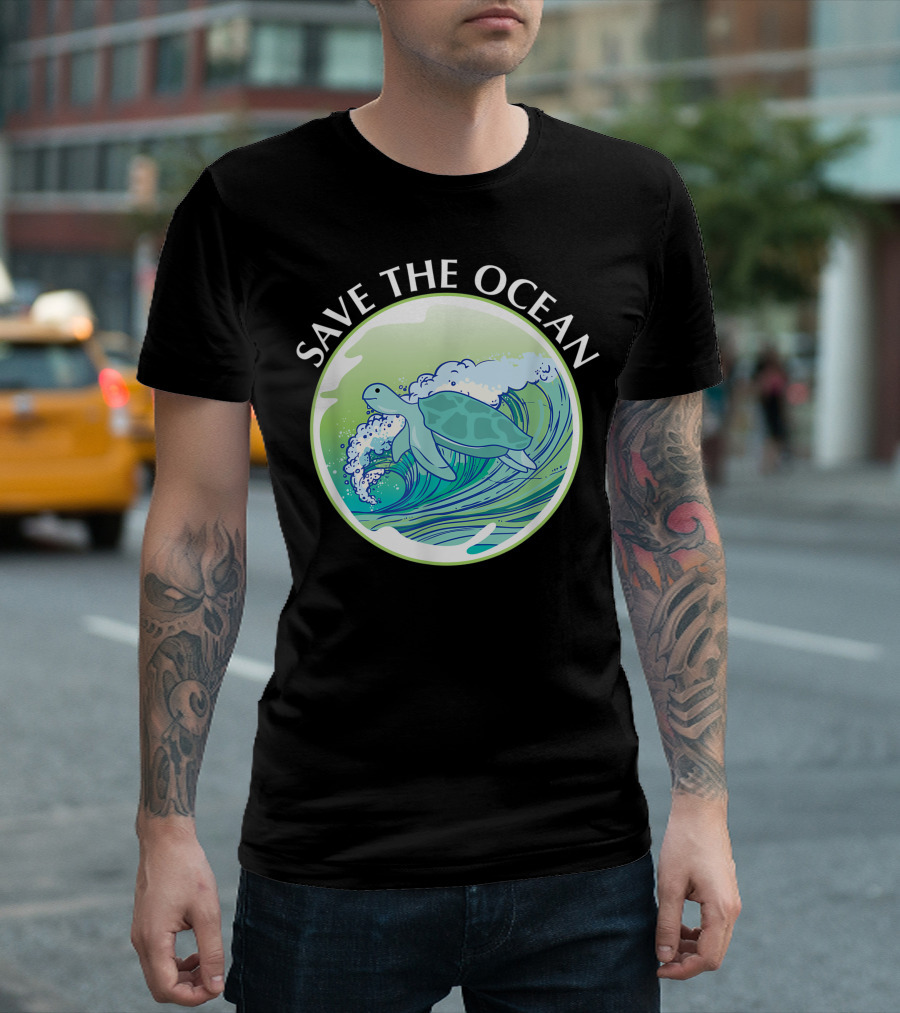 Save The Ocean Sea Turtle Lover Marine Biology Biologist T-Shirt