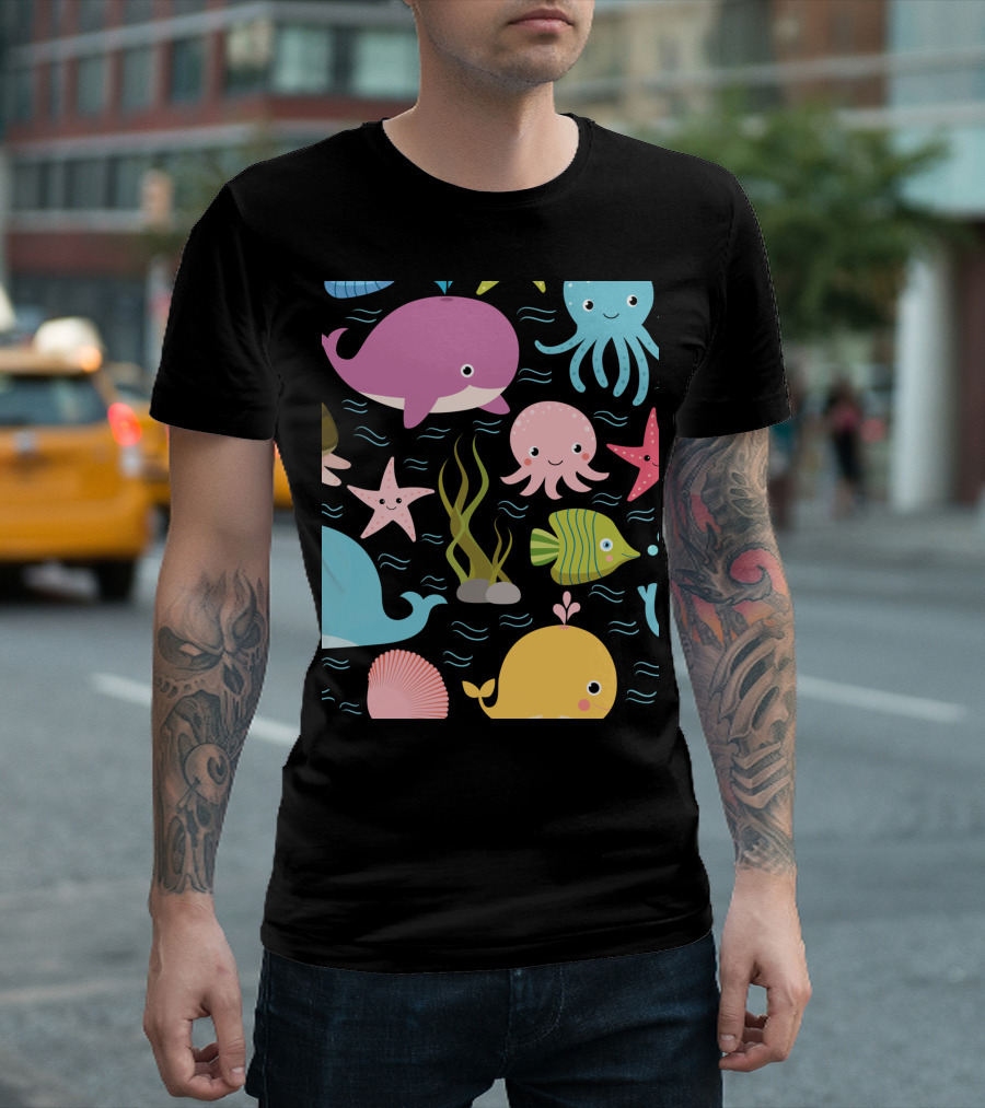 Cute Sea Animals Ocean Fish Summer X8 T-Shirt