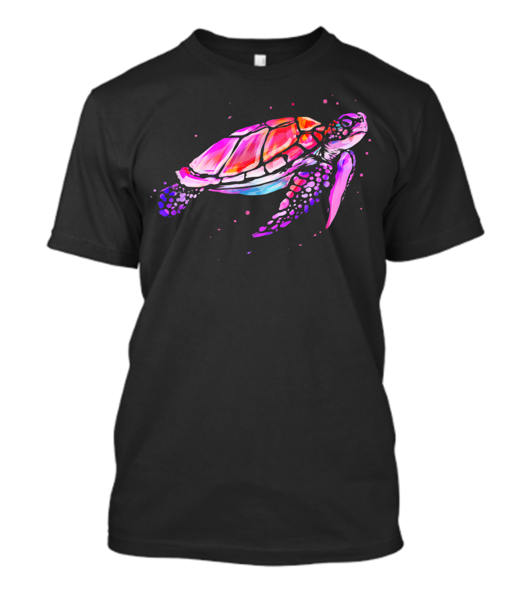 Sea Turtle Vibrant Colors Ocean Scuba Diving T-Shirt