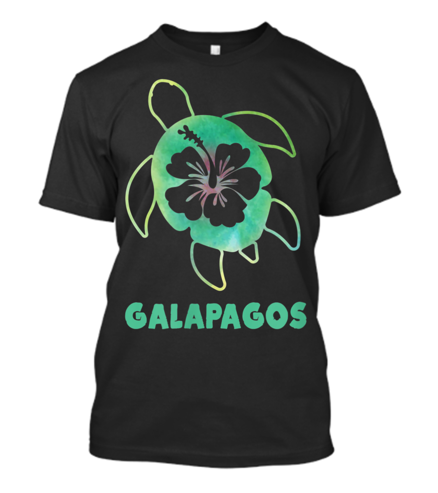 Galapagos Sea Turtle Hibiscus Beach Vacation Souvenir T-Shirt