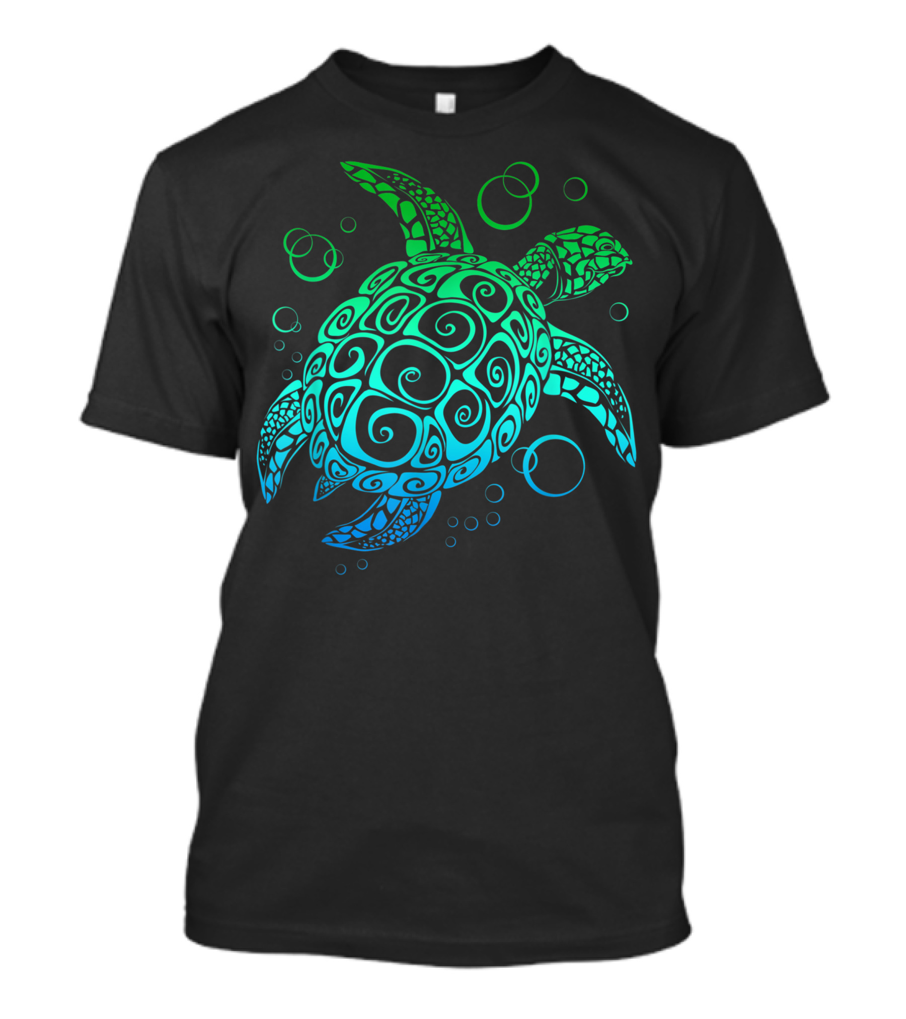 Sea Turtle Hawaiian Honu Tribal Swirl T-Shirt
