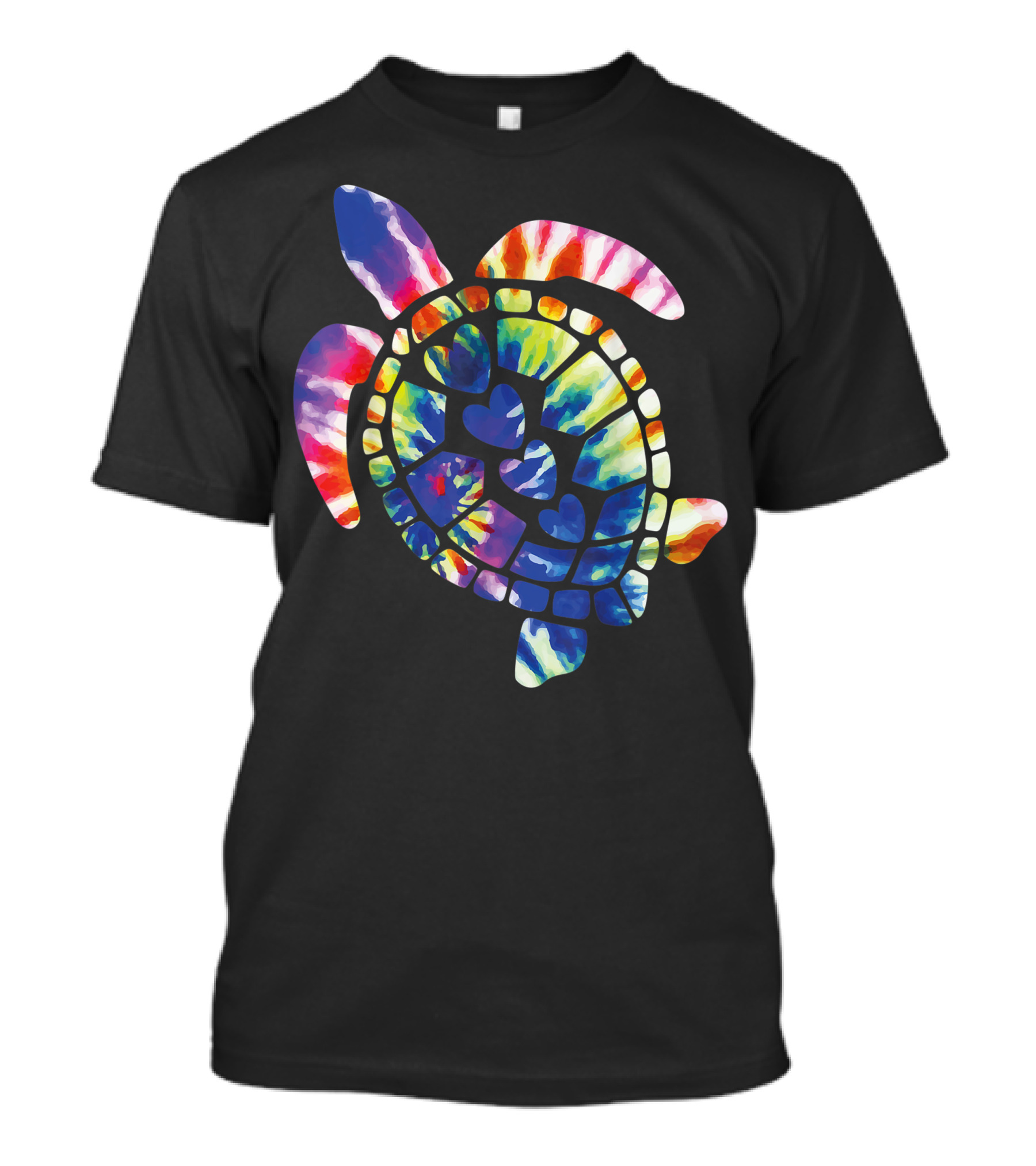 Sea Turtle Tie Dye Cute Turtle Lover Girls Heart T-Shirt