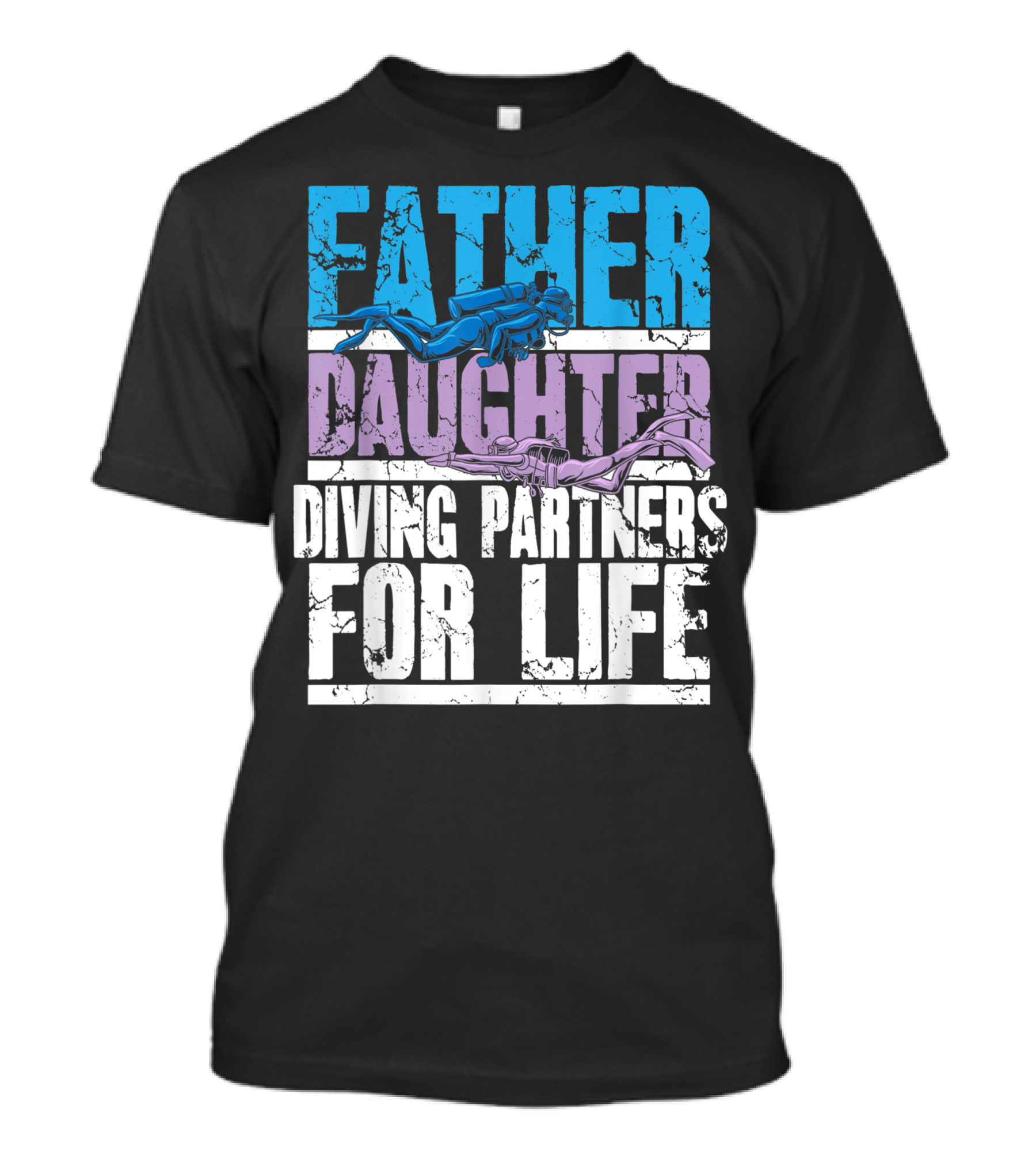 Father Daughter Diving Partners For Life Scuba Diving T-Shirt