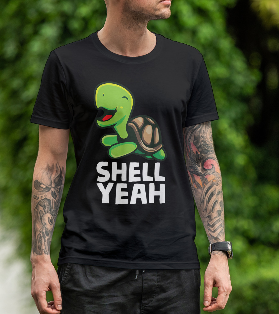Shell Yeah Turtle Pun Cute Animal T-Shirt