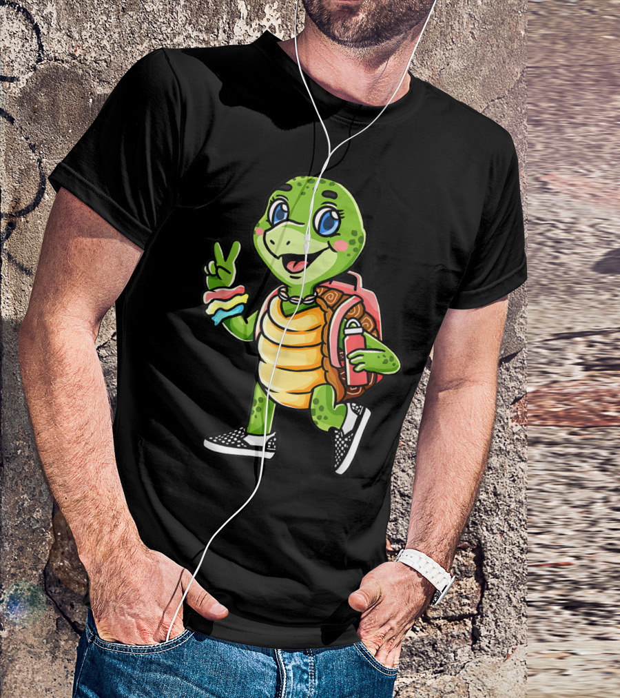 Sksksk And I Oop Cute Turtle With Backpack And Bracelets T-Shirt