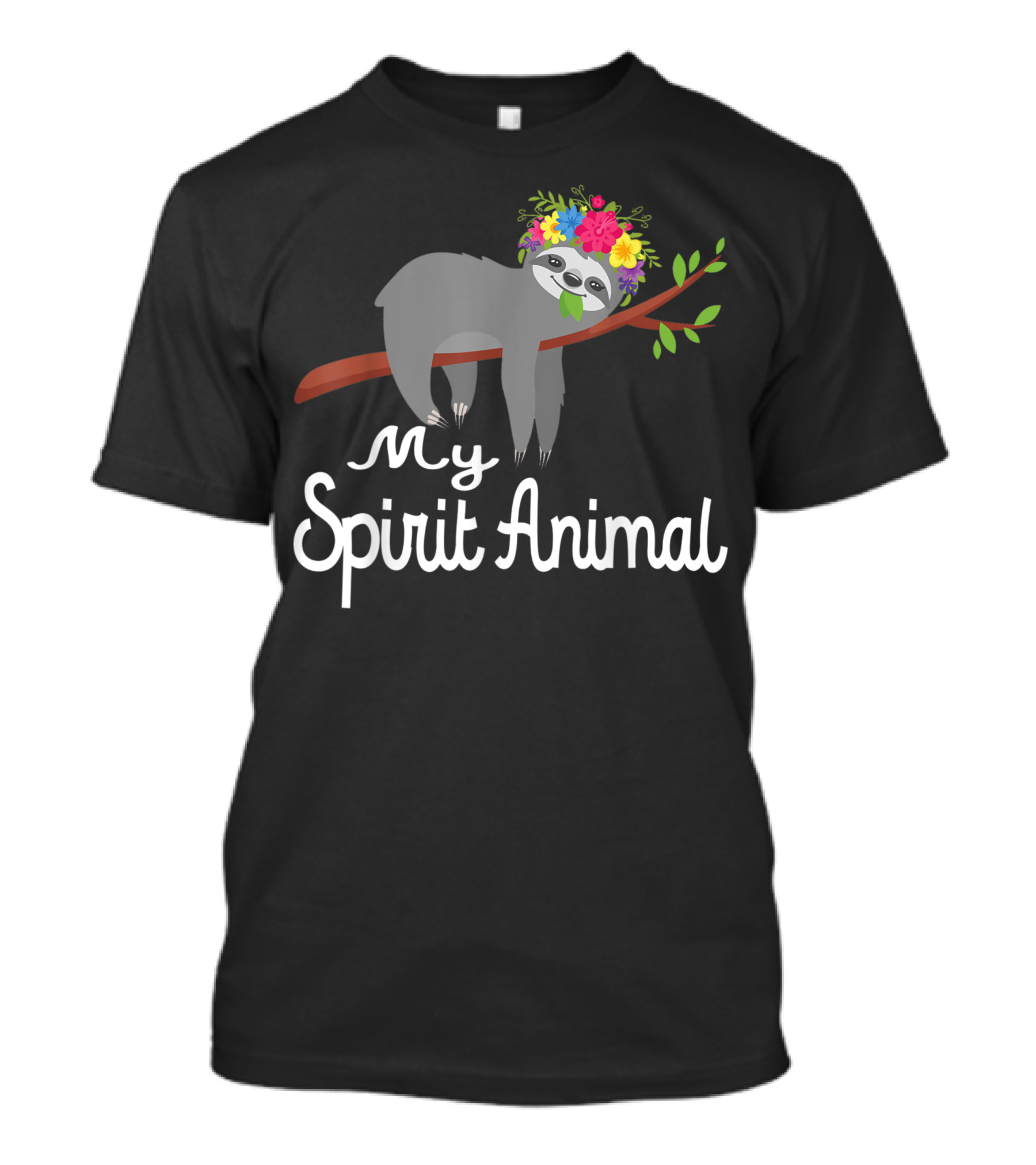 My Spirit Animal Is A Sloth Kids Floral Headpiece Design 5N T-Shirt