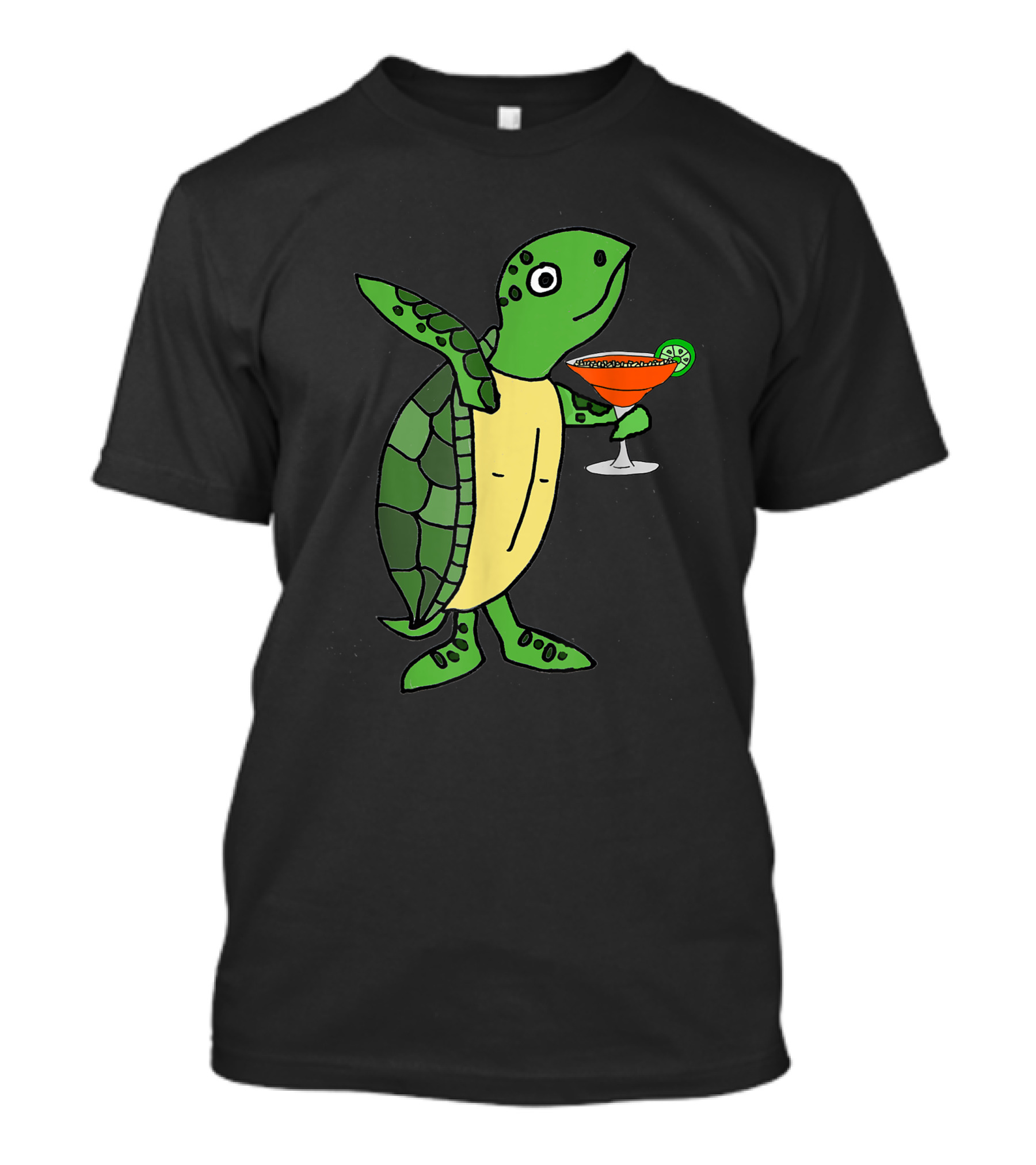 Smileteesdrink Sea Turtle Enjoying Margarita T-Shirt