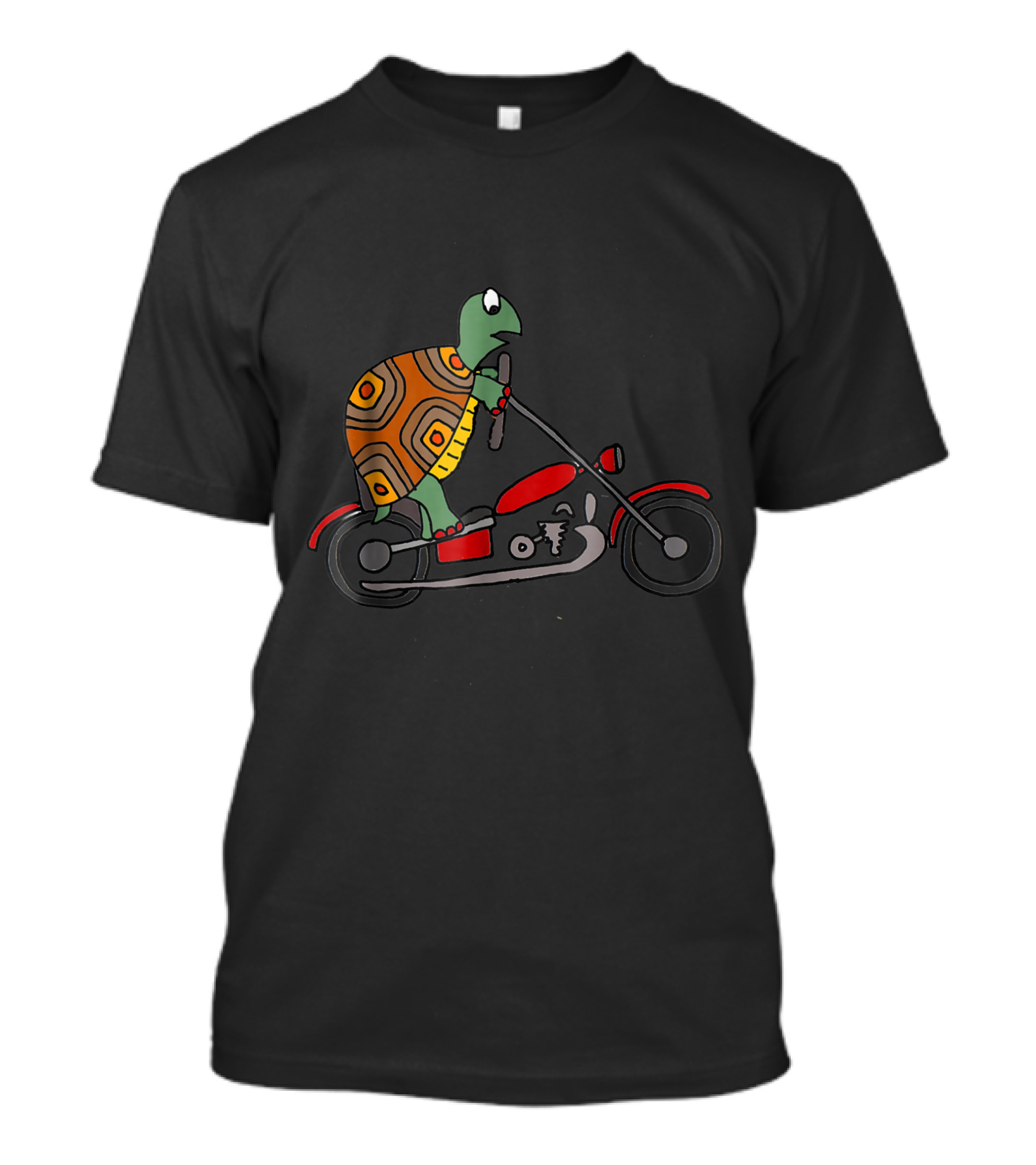 Smiletodaytees Turtle Riding Motorcycle Retro T-Shirt