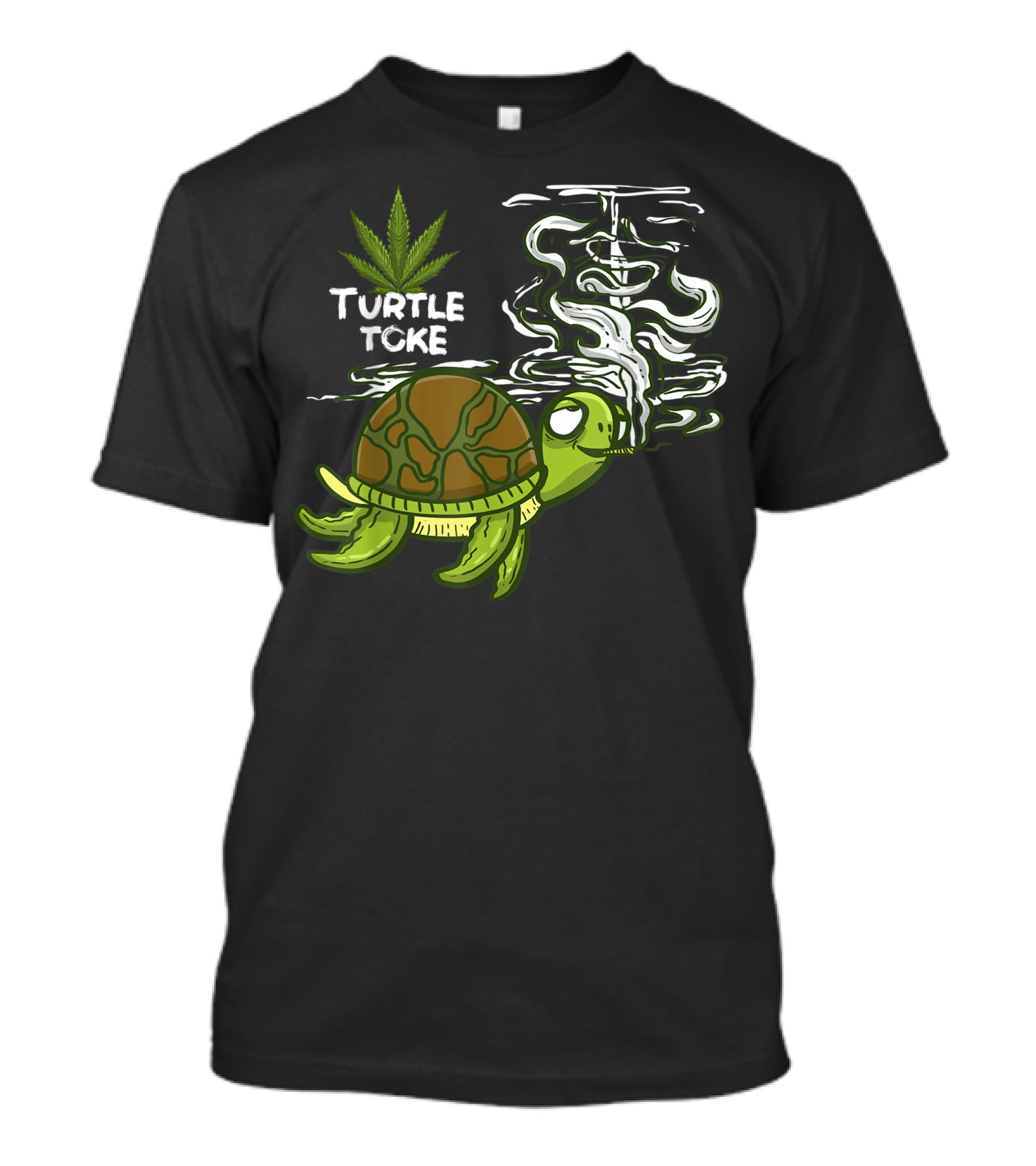 Turtle Toke Smoking High Turtle Weed 420 Marijuana Joint Stoner T-Shirt
