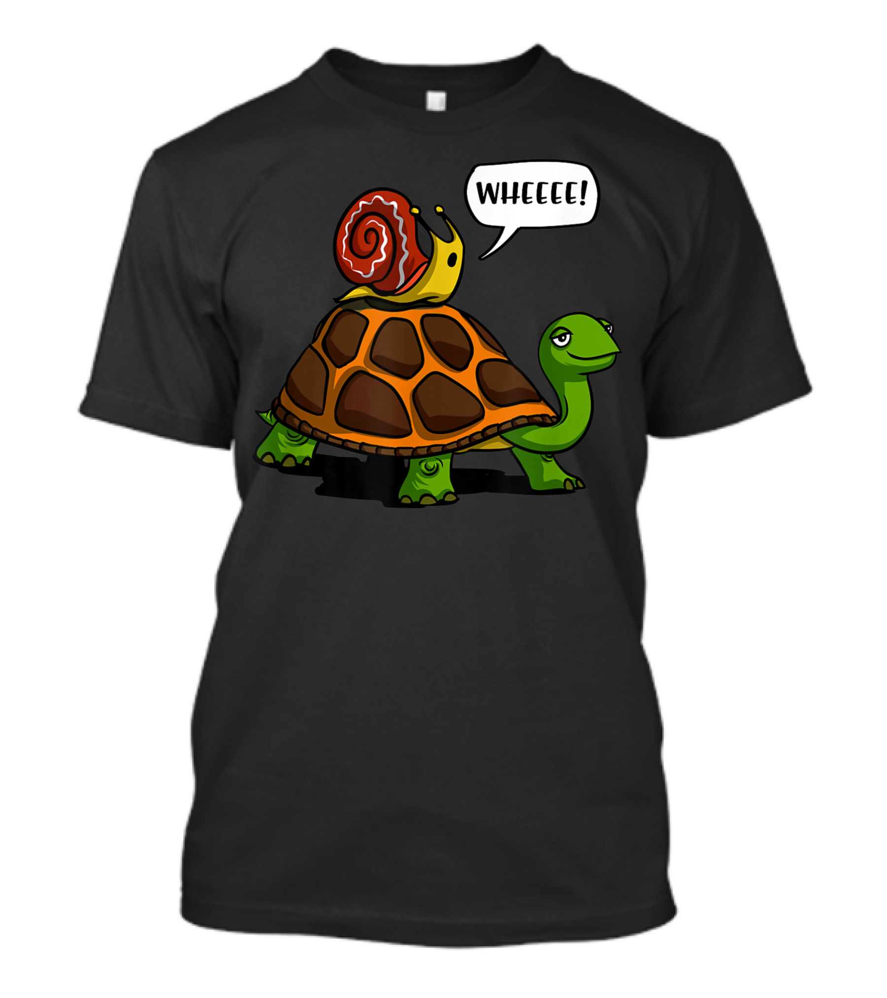 Snail Riding Turtle Wheeee Animals Women T-Shirt