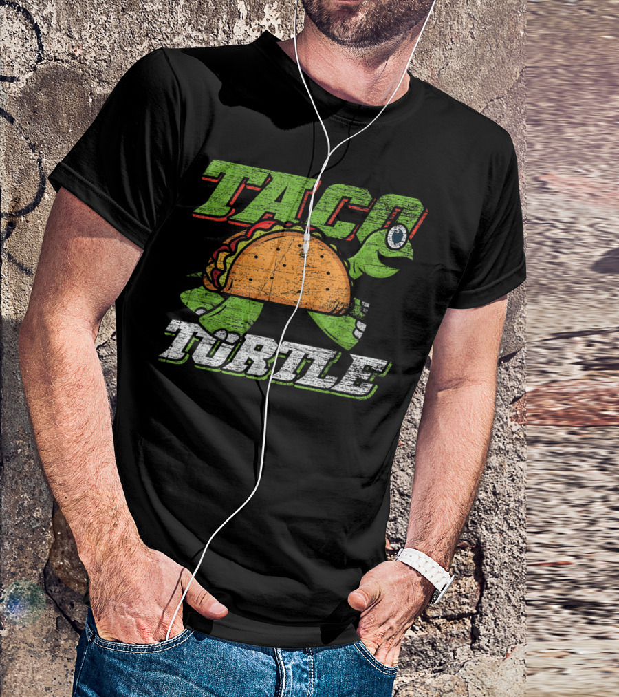 Taco Turtle Funny Cartoon Mashup T-Shirt