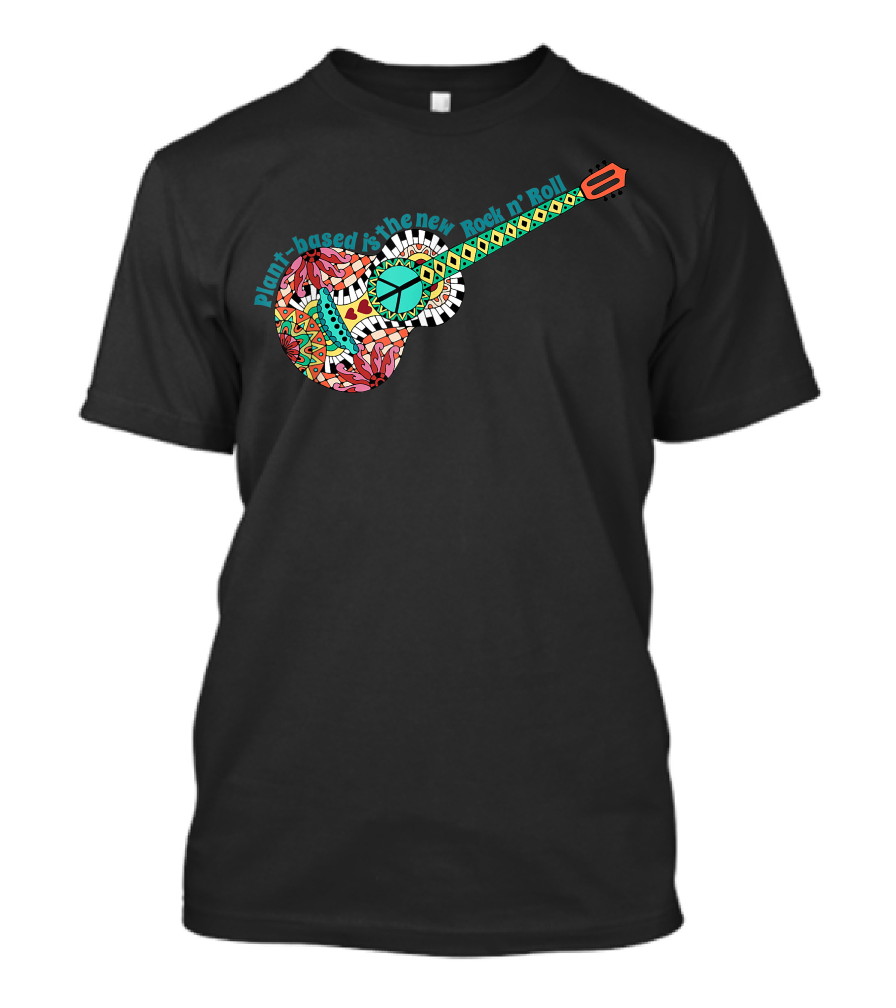 Plant-Based Is The New Rock N' Roll Guitar For Vegetarian Vegan T-Shirt