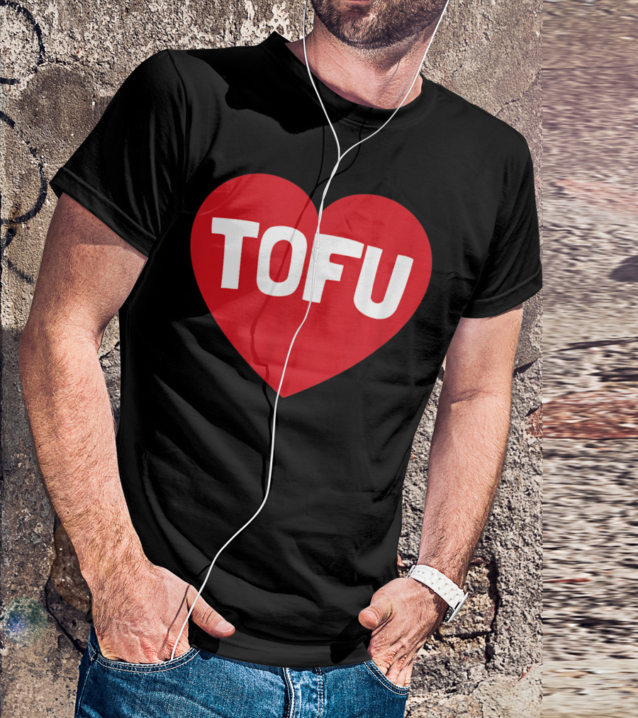 Tofu Heart Vegan Vegetarian Love Valentine T-Shirt