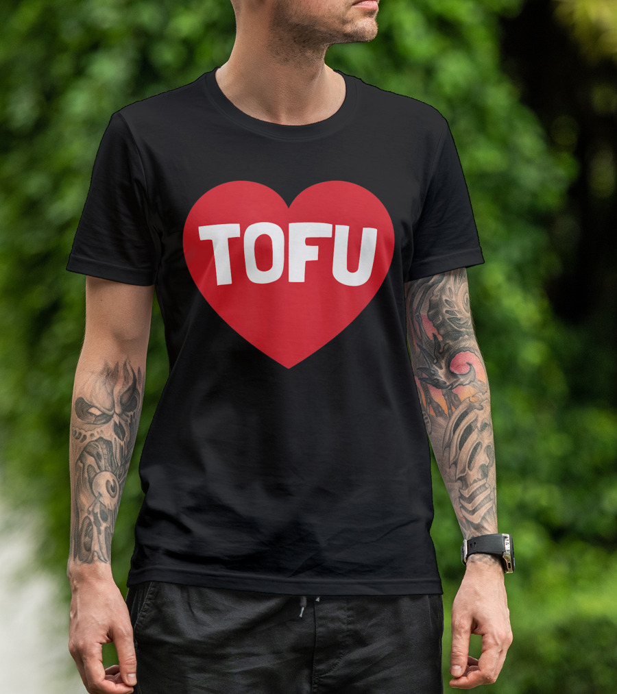 Tofu Heart Vegan Vegetarian Love Valentine T-Shirt
