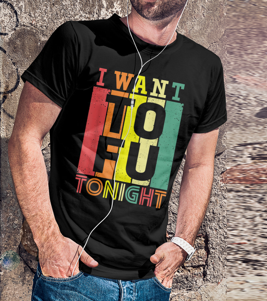 I Want Tofu Tonight Vegetarian Diet Vegan Rainbow Stripes T-Shirt