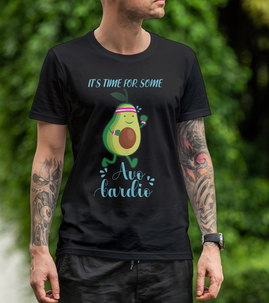 ITS TIME FOR SOME AVOCARDIO FITNESS VEGETARIAN VEGAN RUNNER AVOCADO T-Shirt