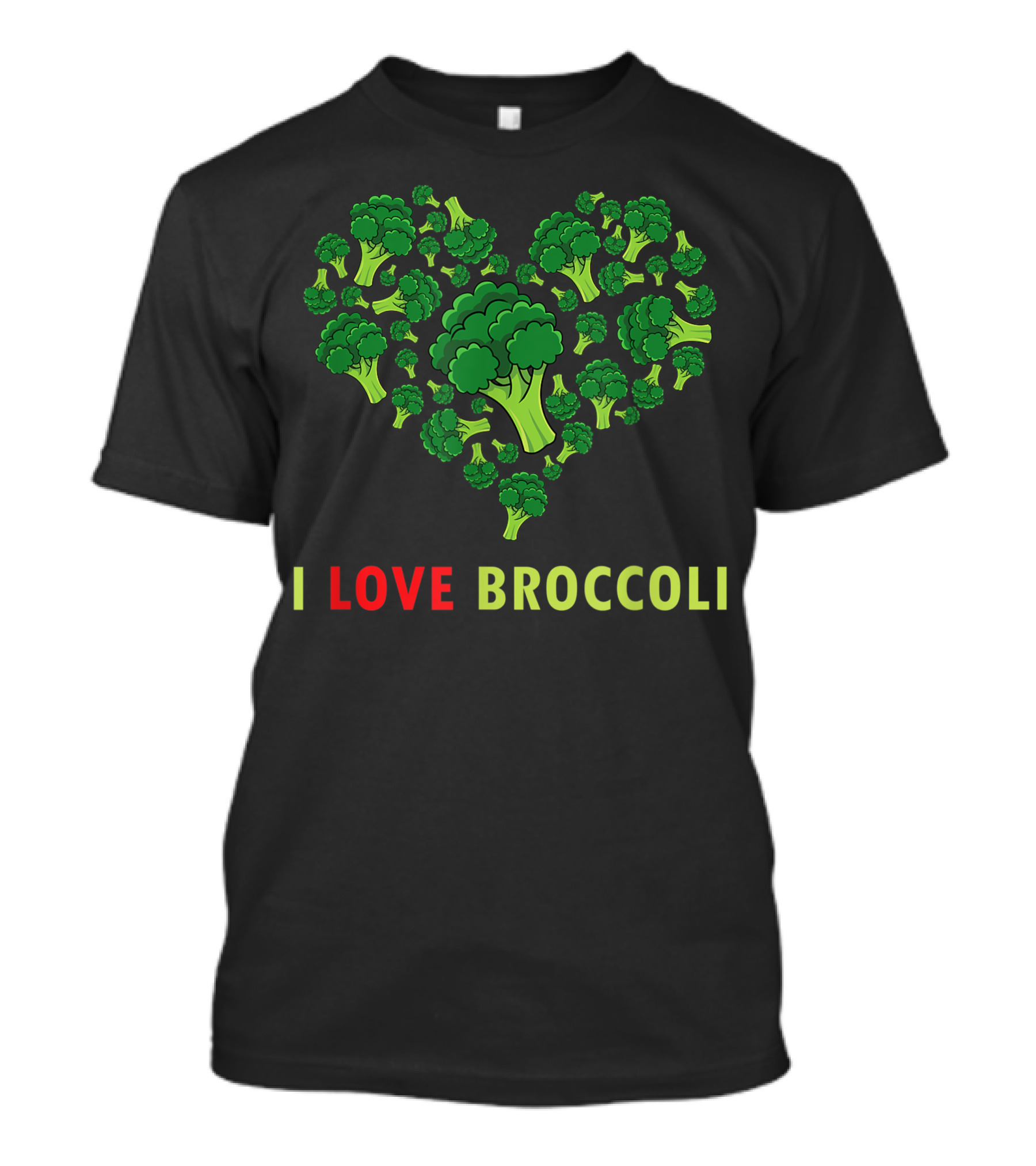 I Love Broccoli Heart Keto Paleo Healthy Eating Veggies T-Shirt