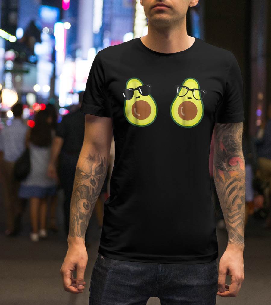 Lets Avocuddle Cool Avocado Vegan Vegetarian Holy Guacamole T-Shirt