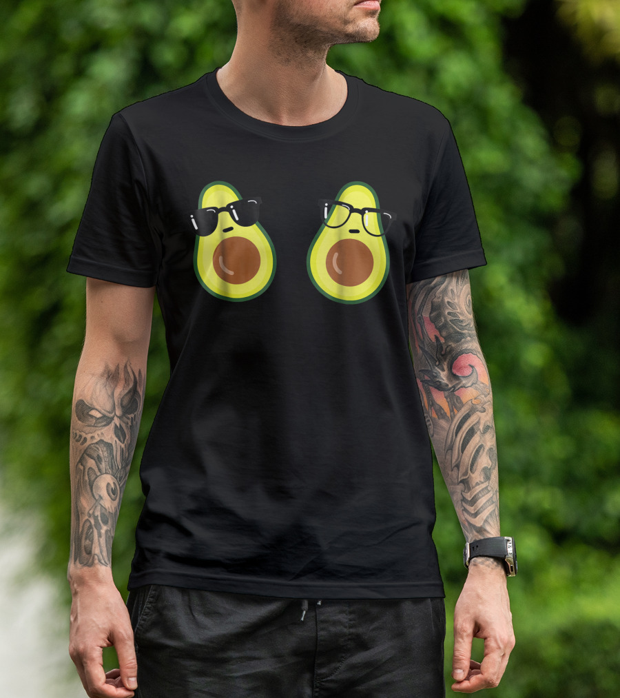 Lets Avocuddle Cool Avocado Vegan Vegetarian Holy Guacamole T-Shirt