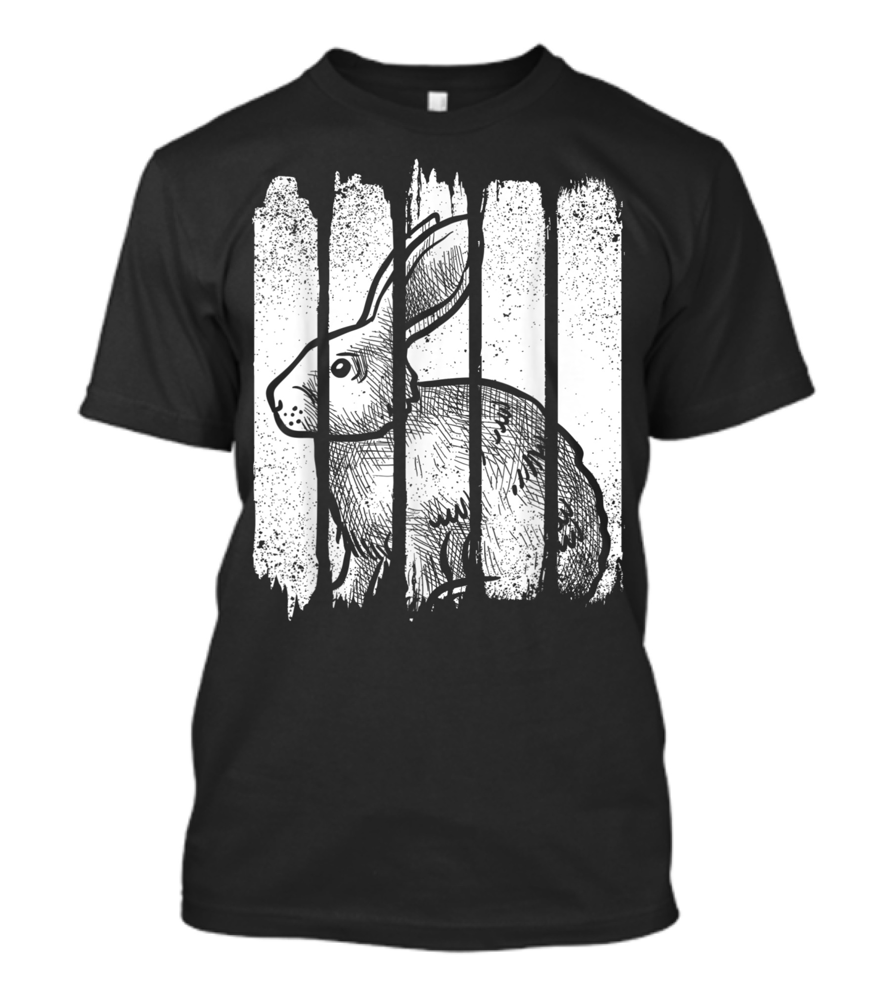 Rabbit Rabbit Jt Grunge Sketch Stripes T-Shirt