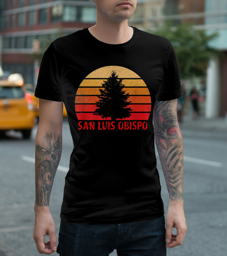 San Luis Obispo California Sunset Silhouette Slo Nor Cal T-Shirt