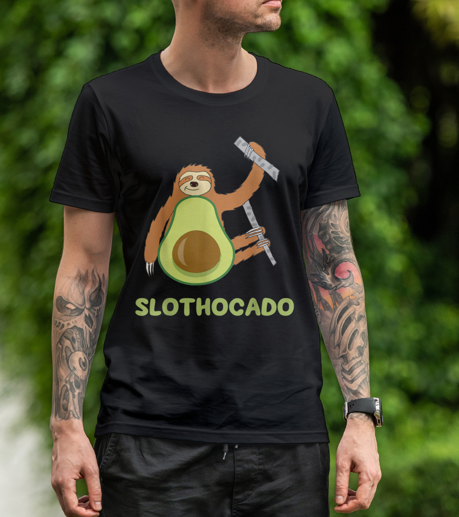 Slothocado Funny Avocado Sloth Joke T-Shirt