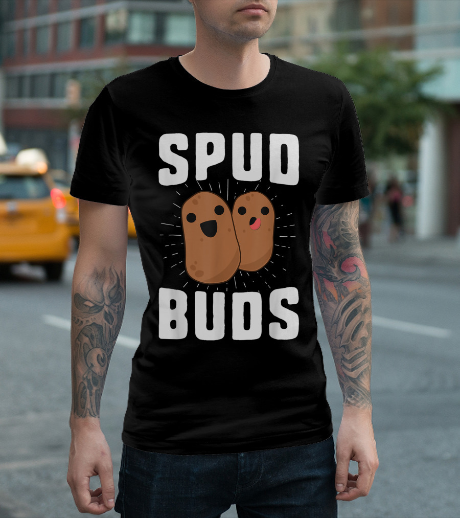 Spud Buds Potato Friend Team Vegetable Happy Potatoes T-Shirt
