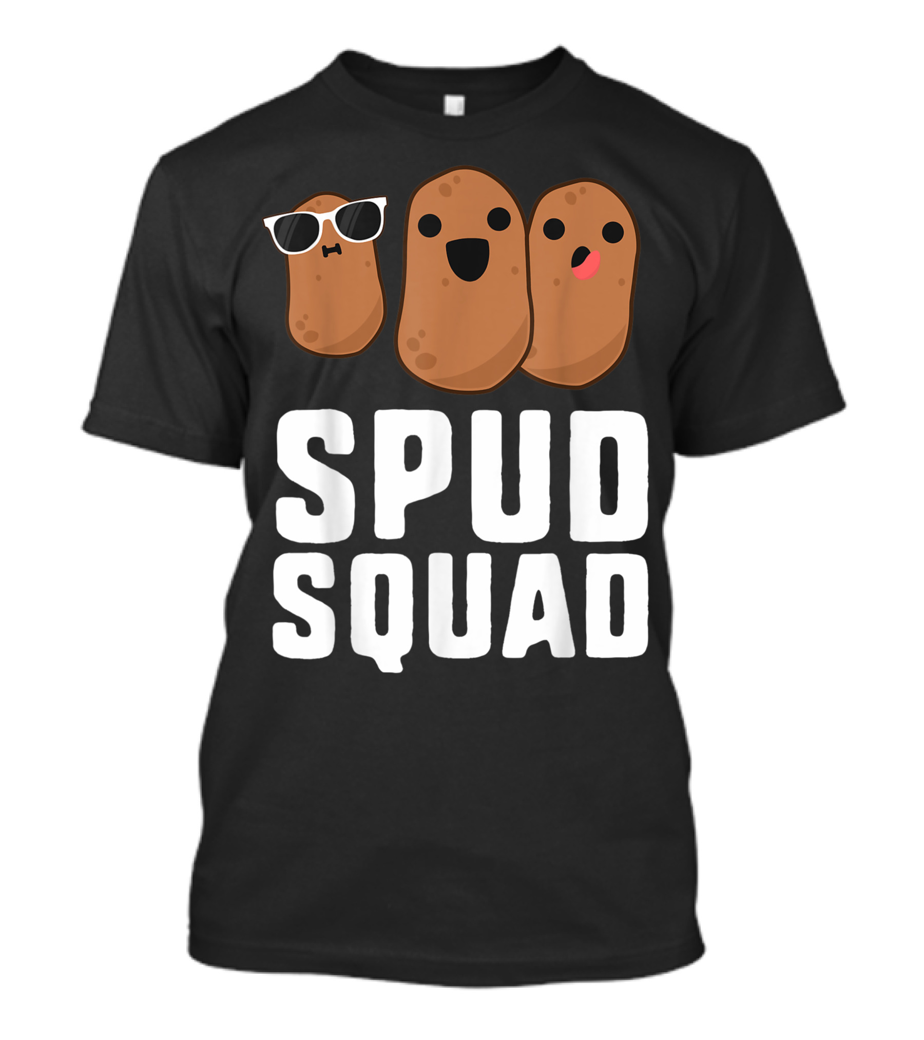 Spud Squad Potato Friend Team Vegetable Happy Cartoon Potatoes T-Shirt