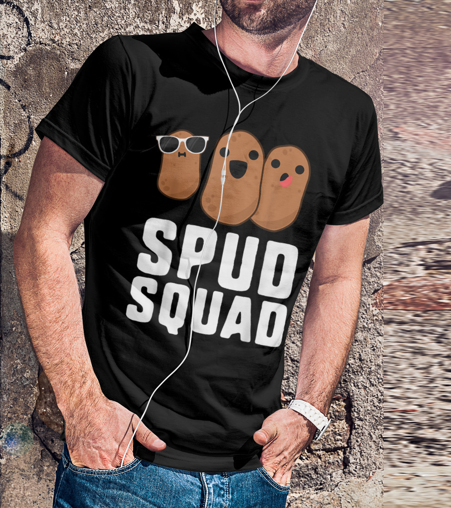 Spud Squad Potato Friend Team Vegetable Happy Cartoon Potatoes T-Shirt