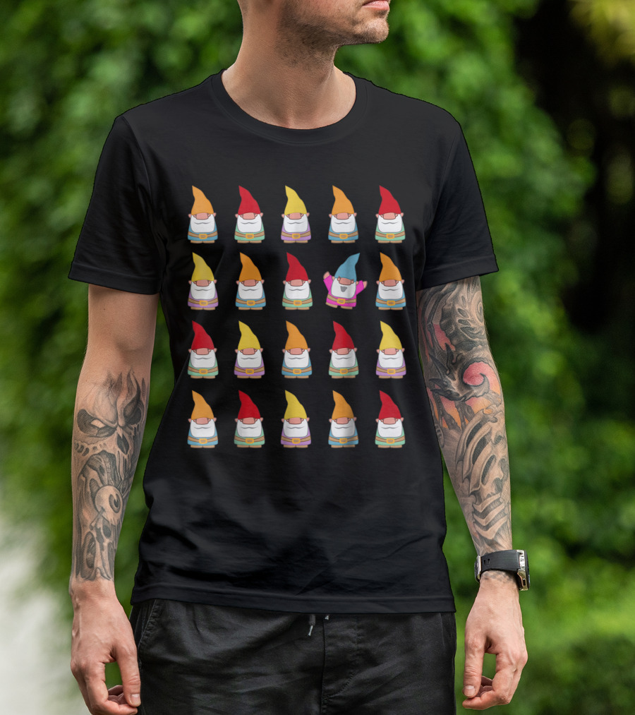 Stand Out Cute Gnome Gardening T-Shirt
