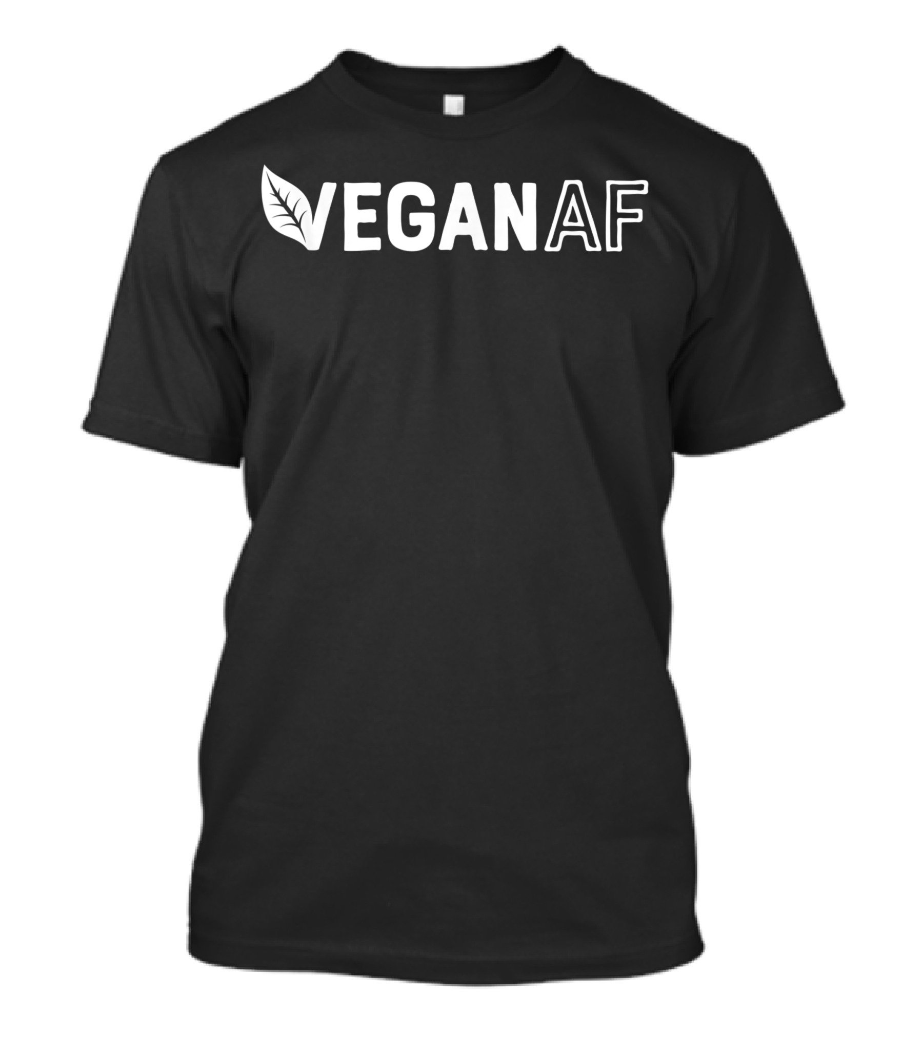 Vegan AF Women Vegetarian Veganism Leaf T-Shirt