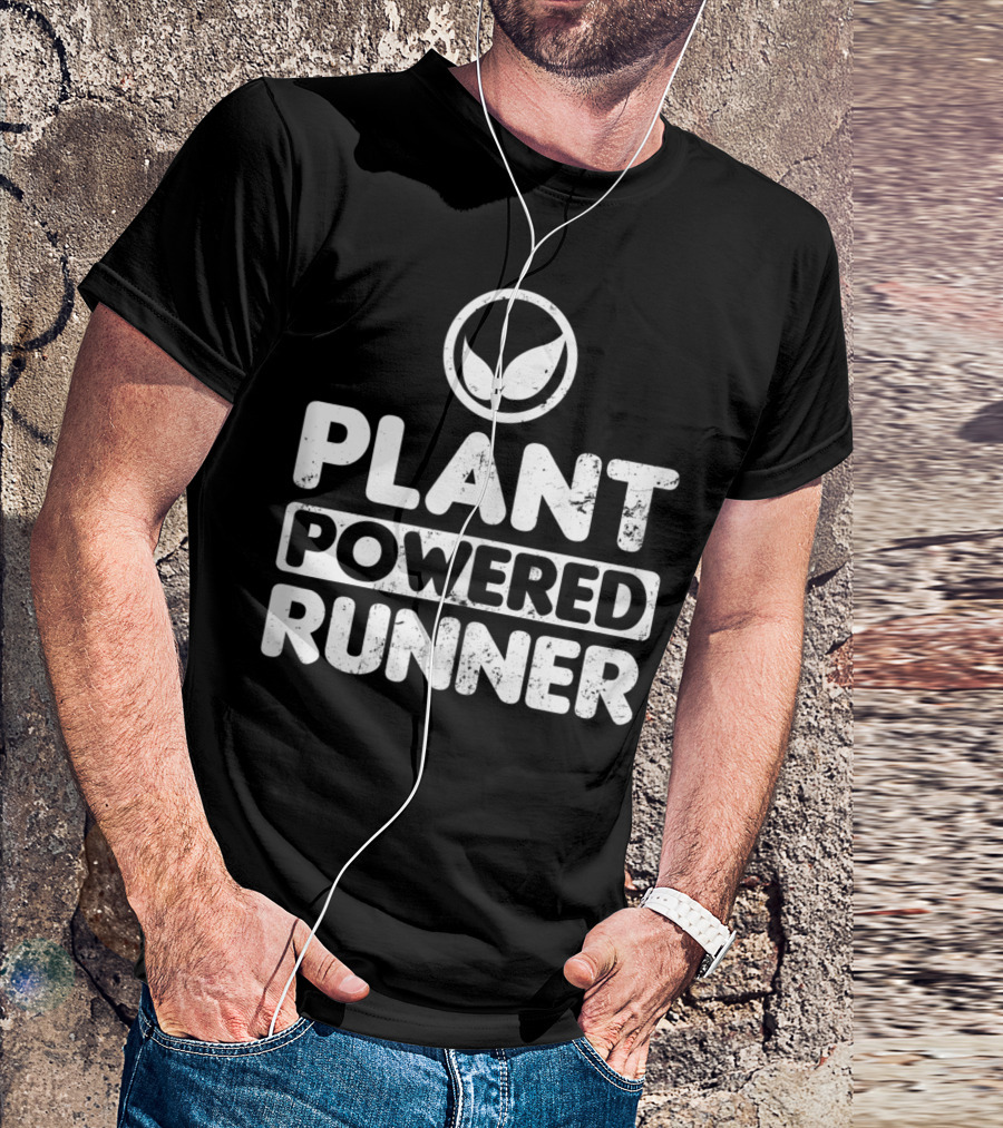 Vegan Athlete Plant Powered Runner Leaf T-Shirt
