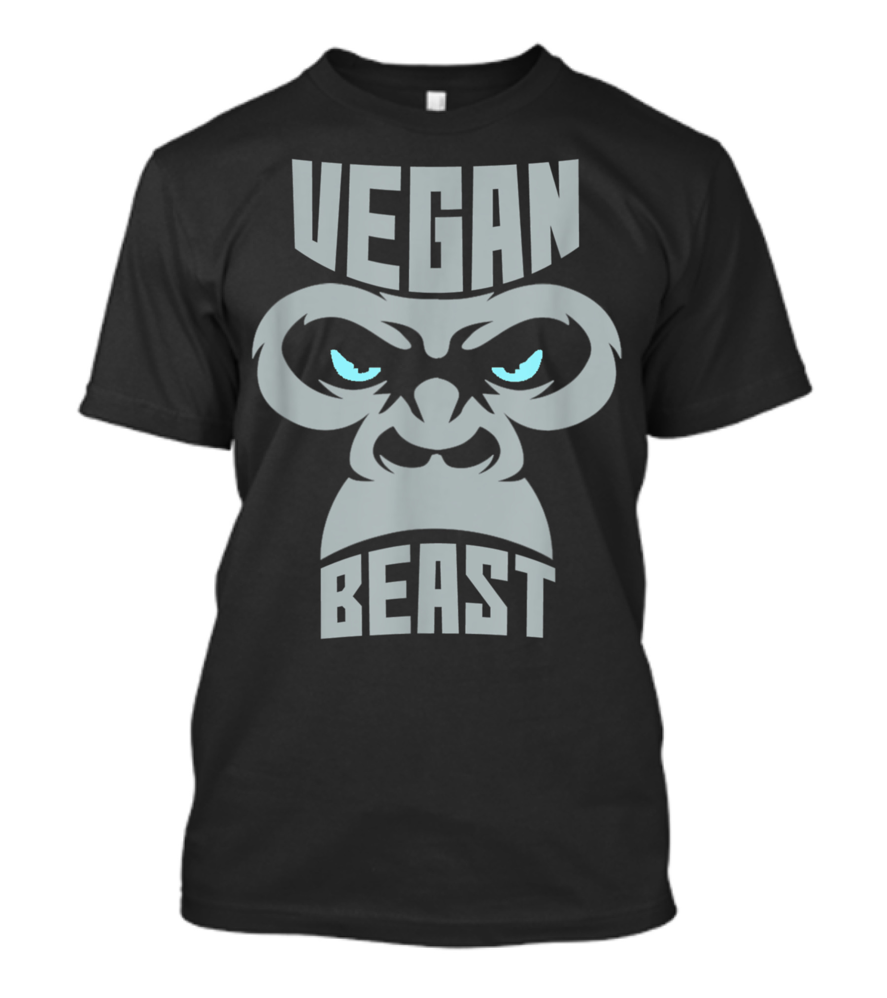 Vegan Beast Workout Muscle Gorilla Gym Bodybuilding Iconic Animal Power T-Shirt