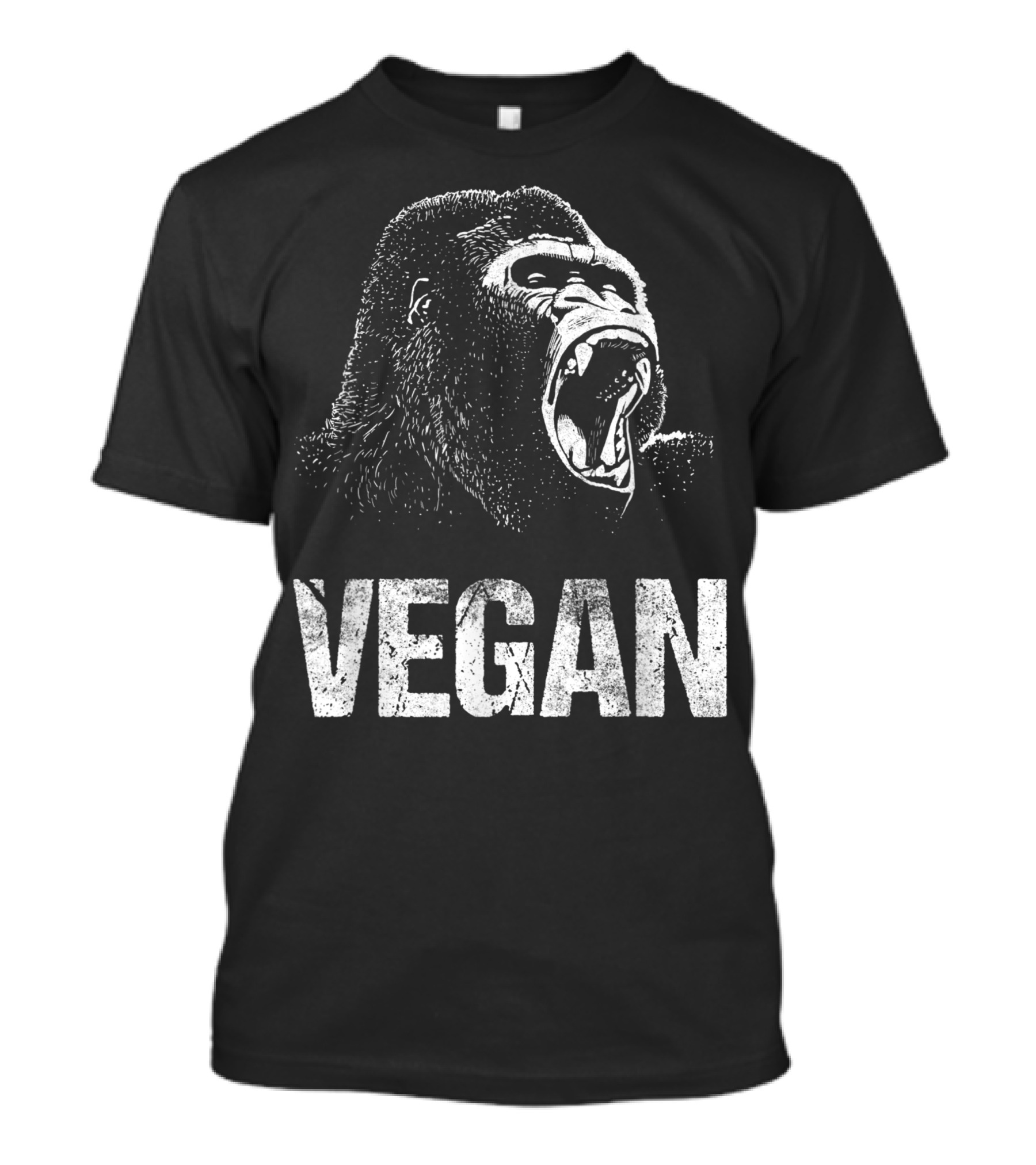 Vegan Gorilla Roar Iconic Vegetarian Food T-Shirt