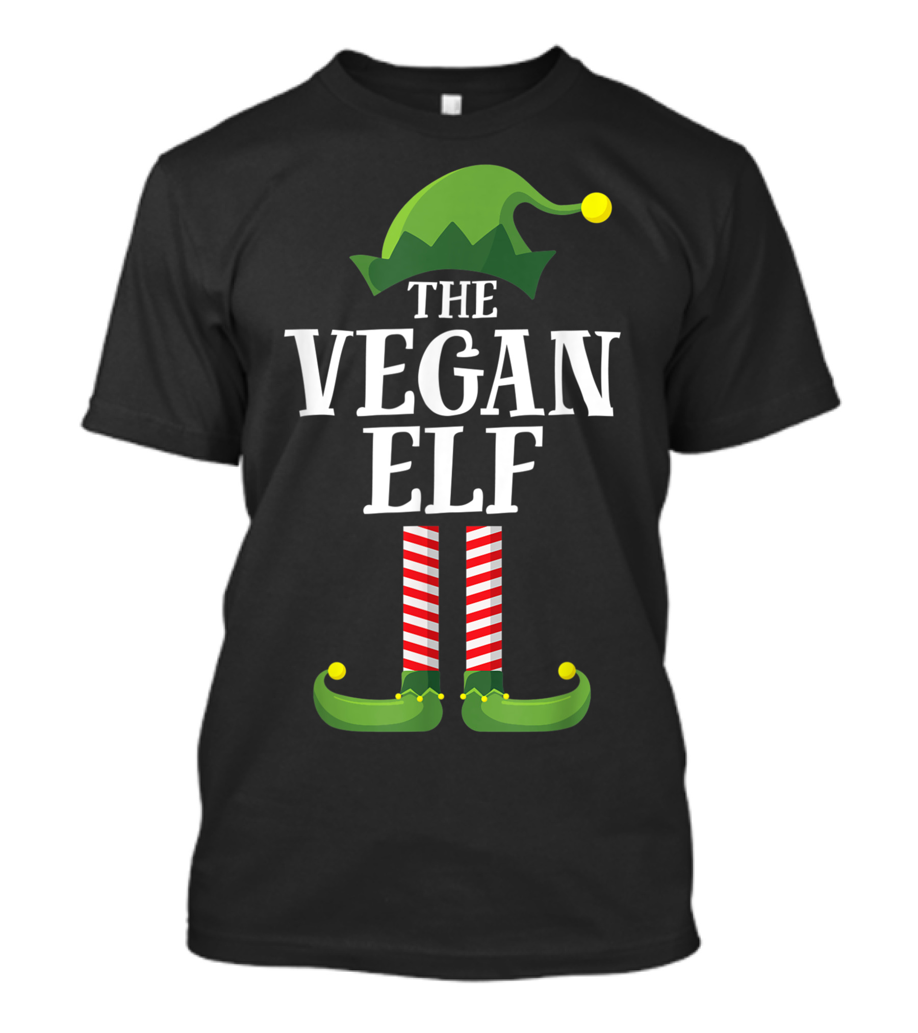 The Vegan Elf Matching Family Group Christmas Party T-Shirt