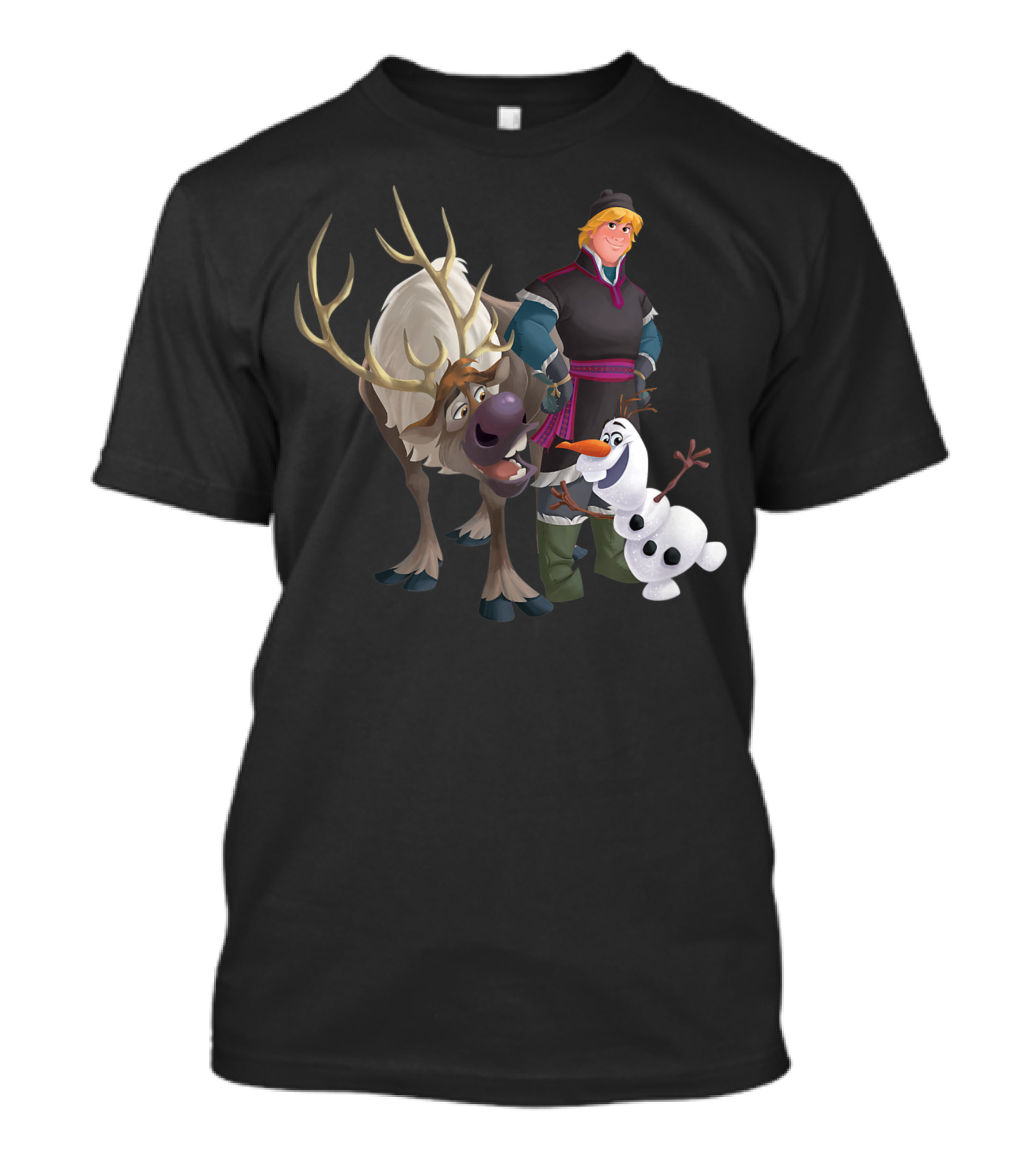Disney Frozen Kristoff Olaf Sven Characters L2 T-Shirt