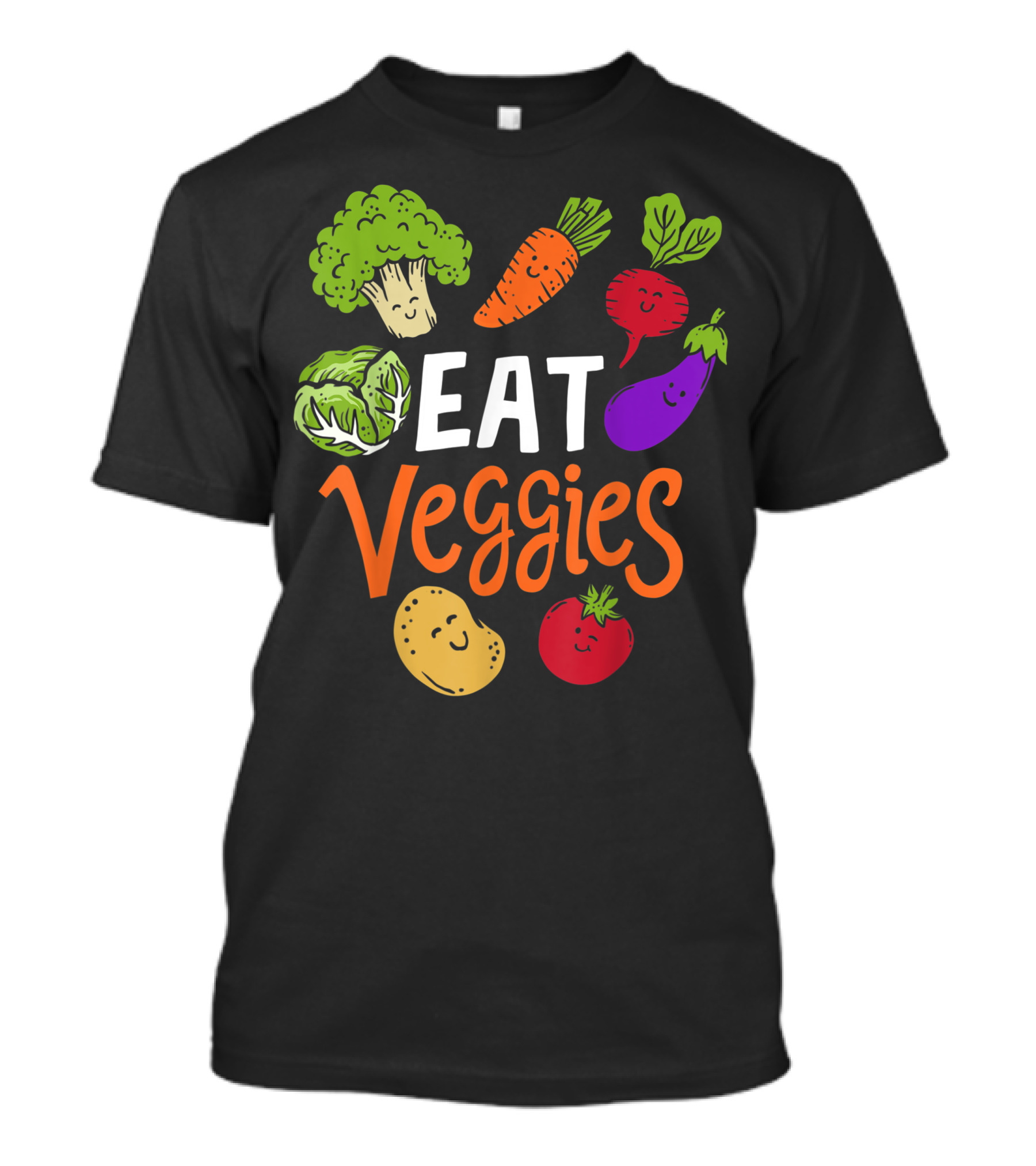 Eat Veggies Broccoli Carrot Beet Eggplant Cabbage Potato Tomato T-Shirt