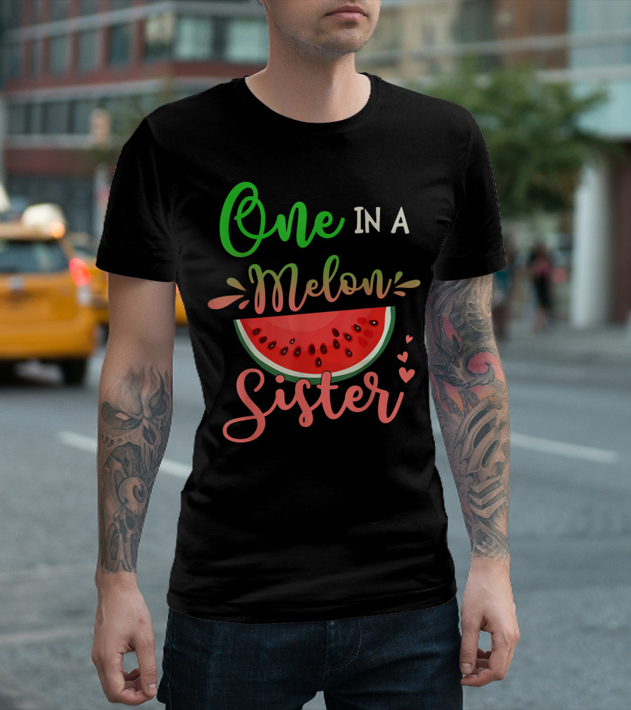 One In A Melon Sister Birthday Party Family T-Shirt