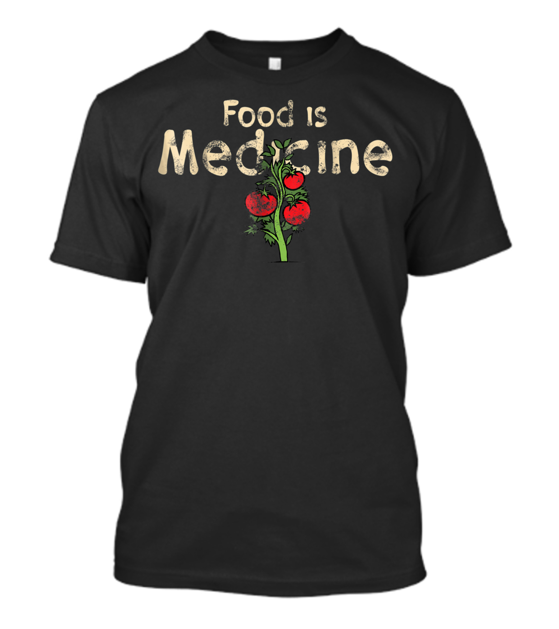 Food Is Medicine Nutrition With Tomato Fitness Foodie T-Shirt
