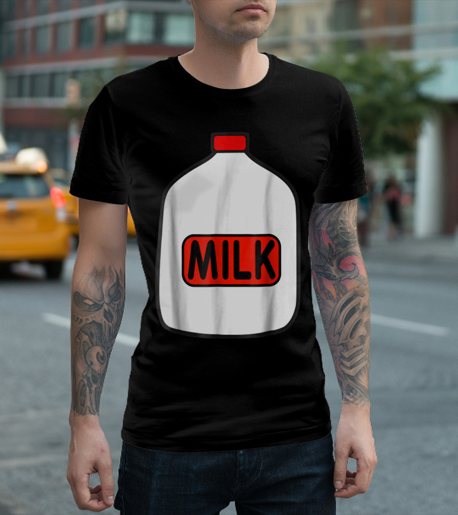 Gallon Of Milk Costume Milk Design Match With Cookie T-Shirt