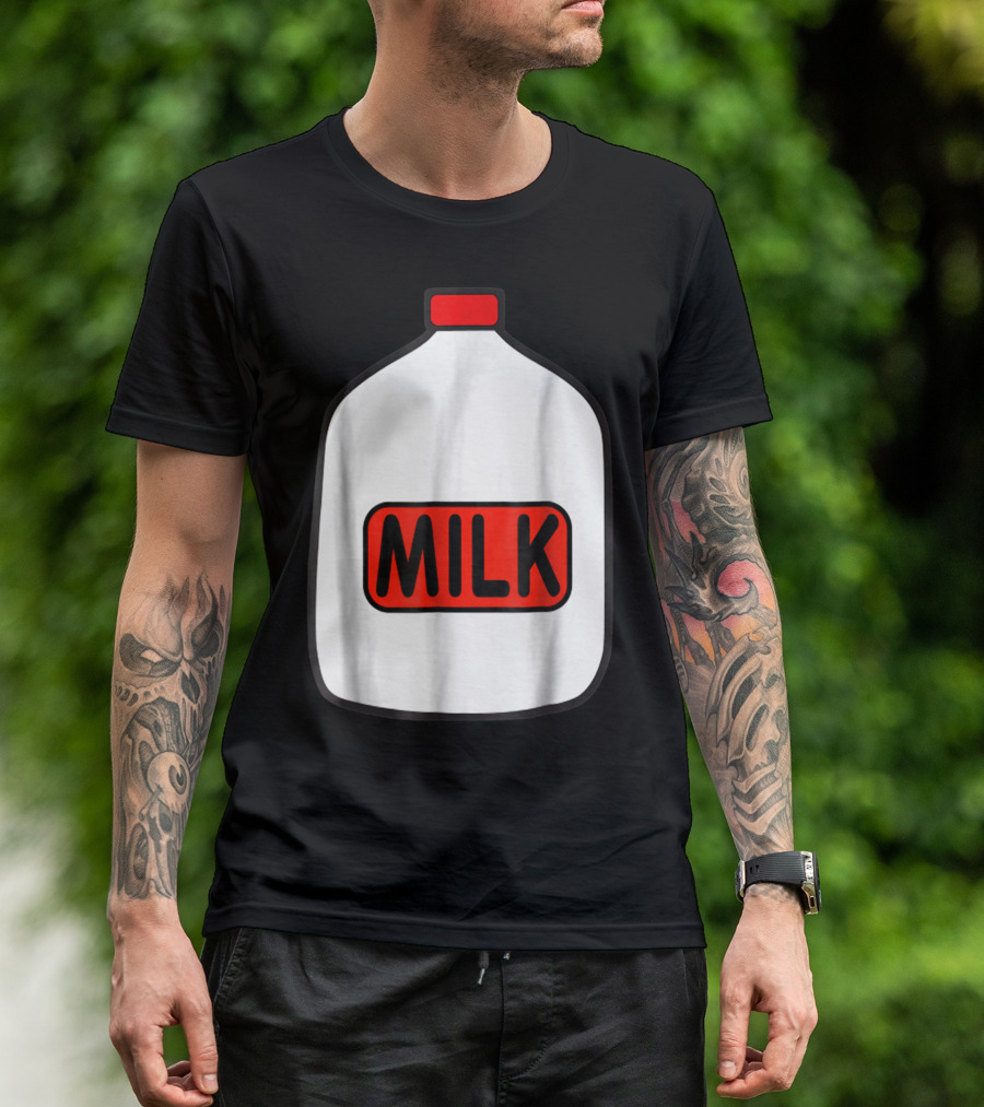 Gallon Of Milk Costume Milk Design Match With Cookie T-Shirt