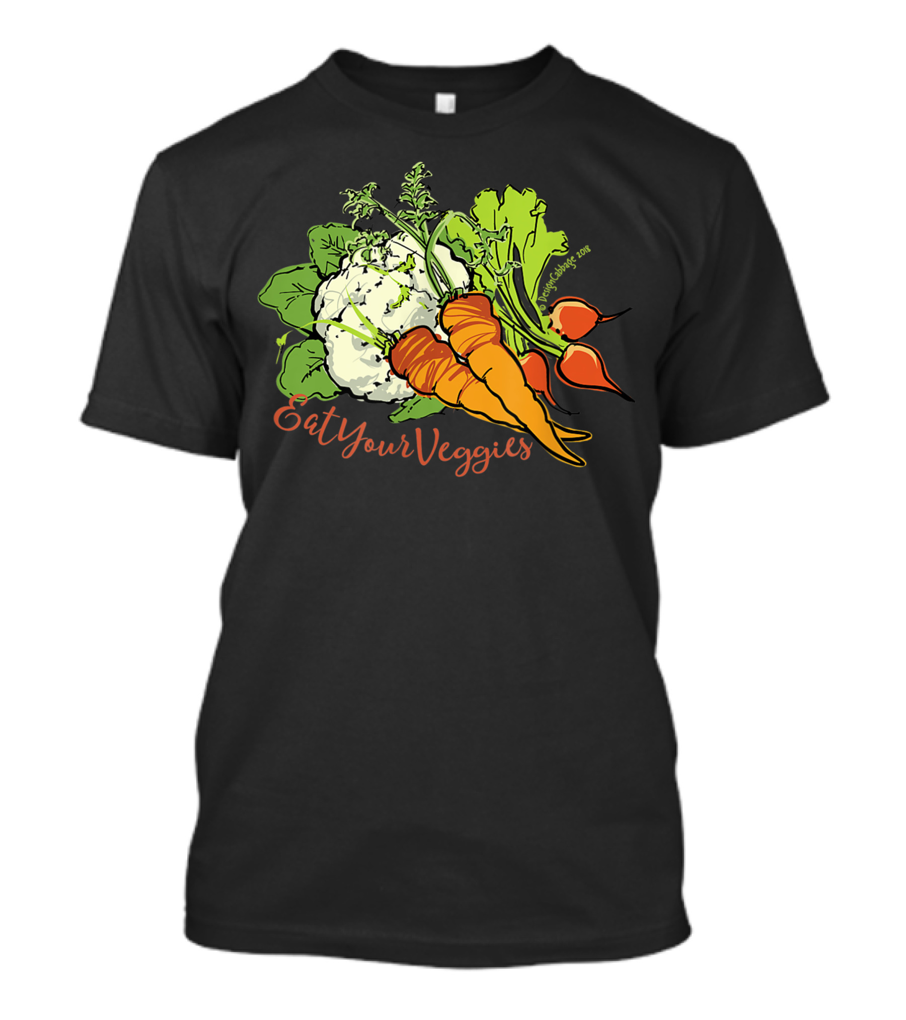 Eat Your Veggies Garden Vegetable I Be Vegan Cauliflower Carrots Beets T-Shirt