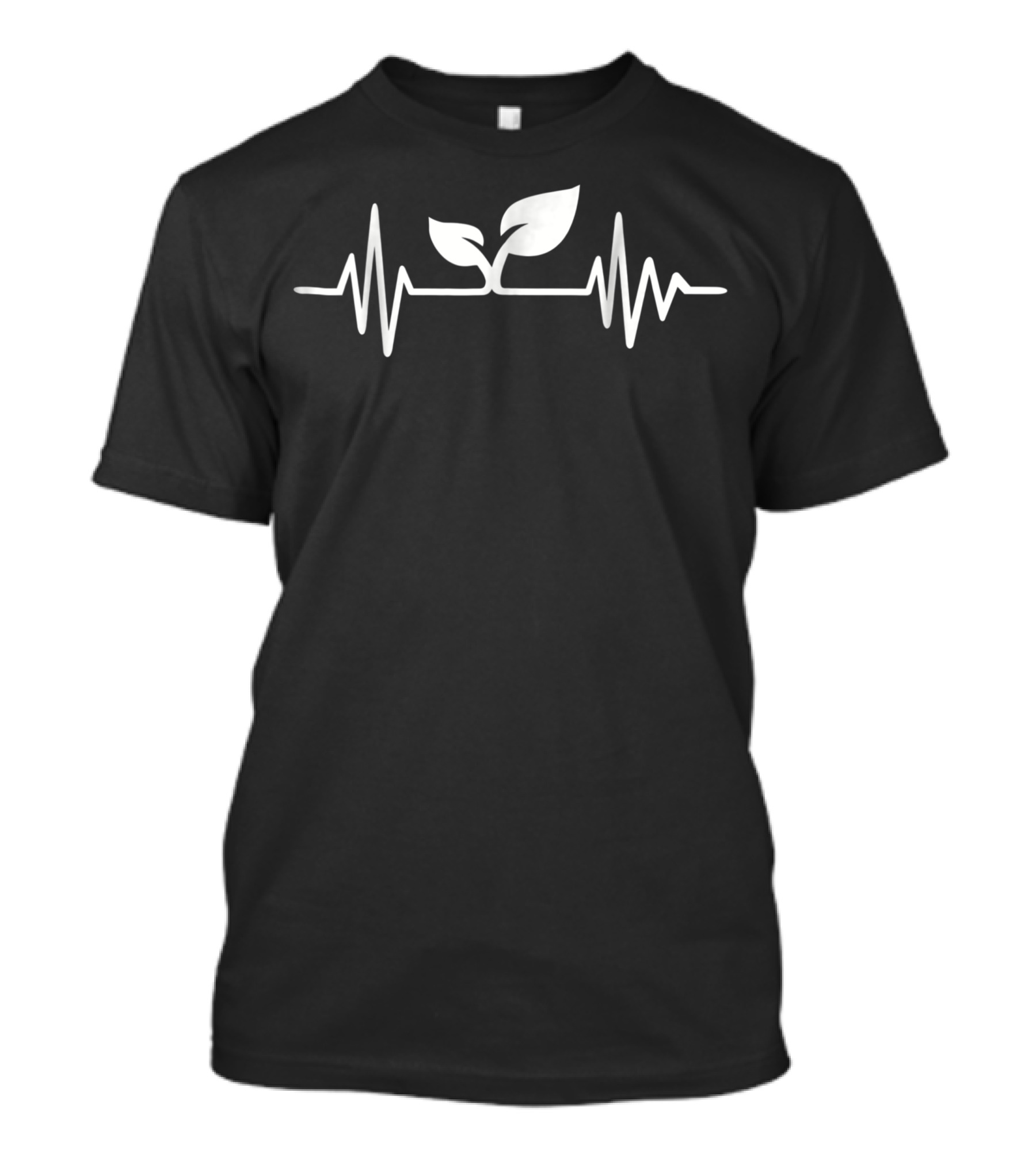 Vegan Frequency Heartbeat Leaf T-Shirt