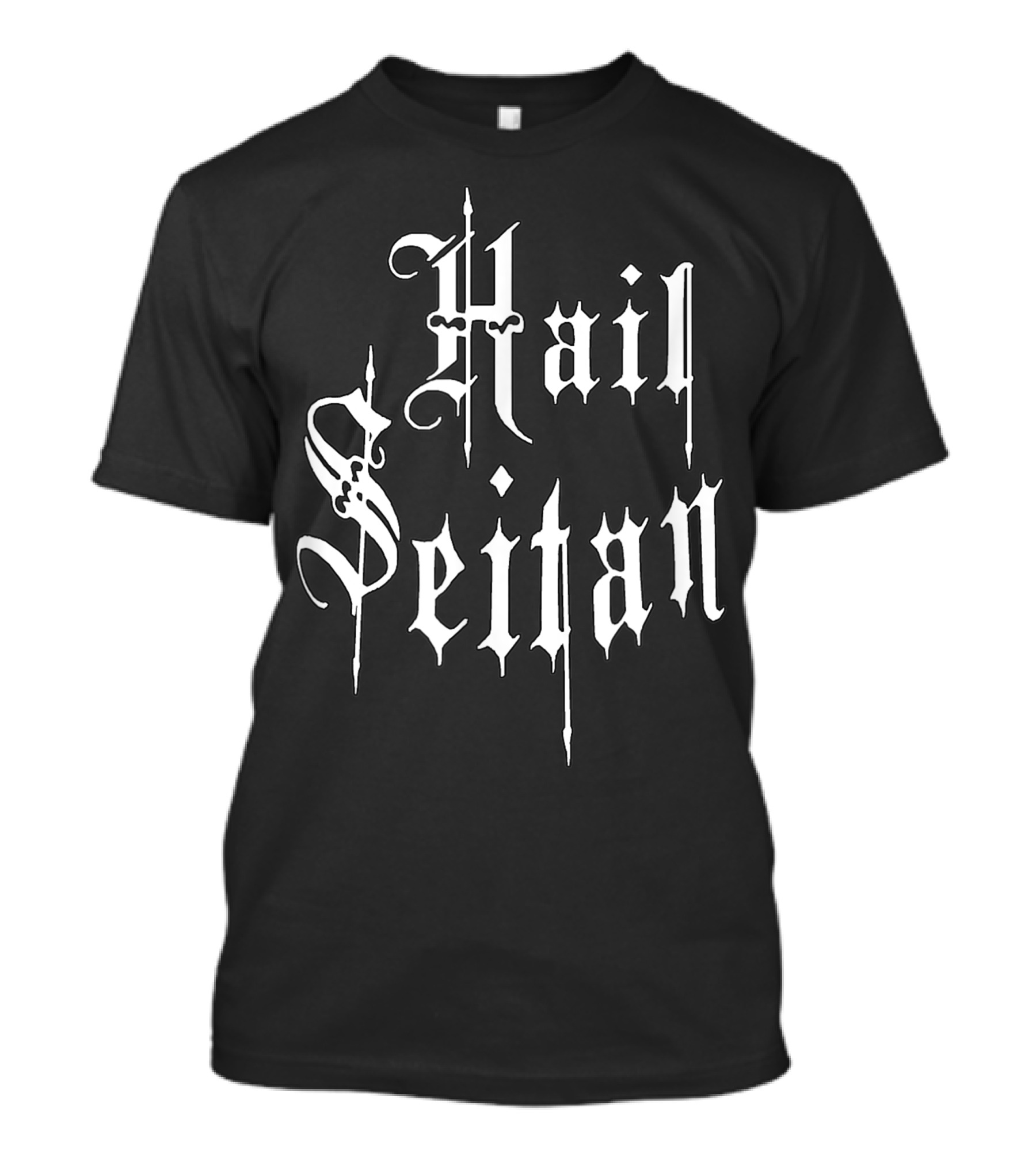 Vegan Hail Seitan Gothic Text T-Shirt