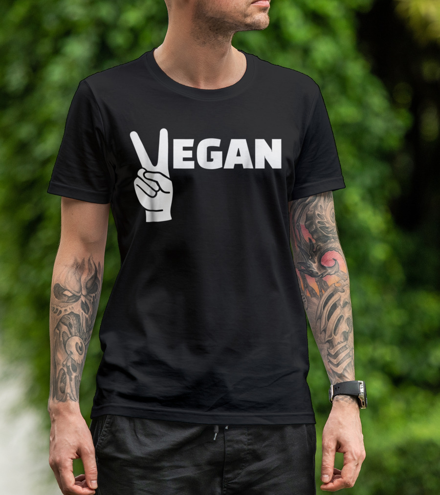 Vegan Hand Peace Sign T-Shirt