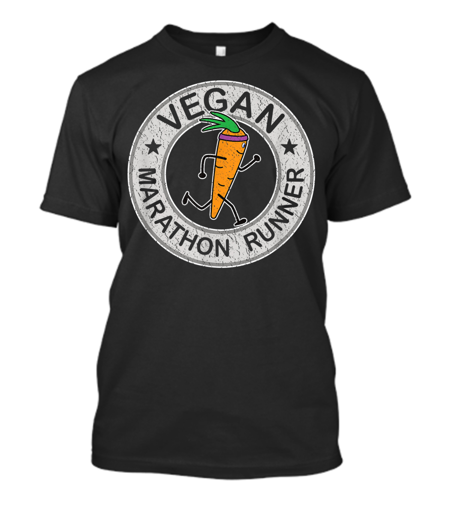 Vegan Marathon Runner Carrot Plant Powered T-Shirt